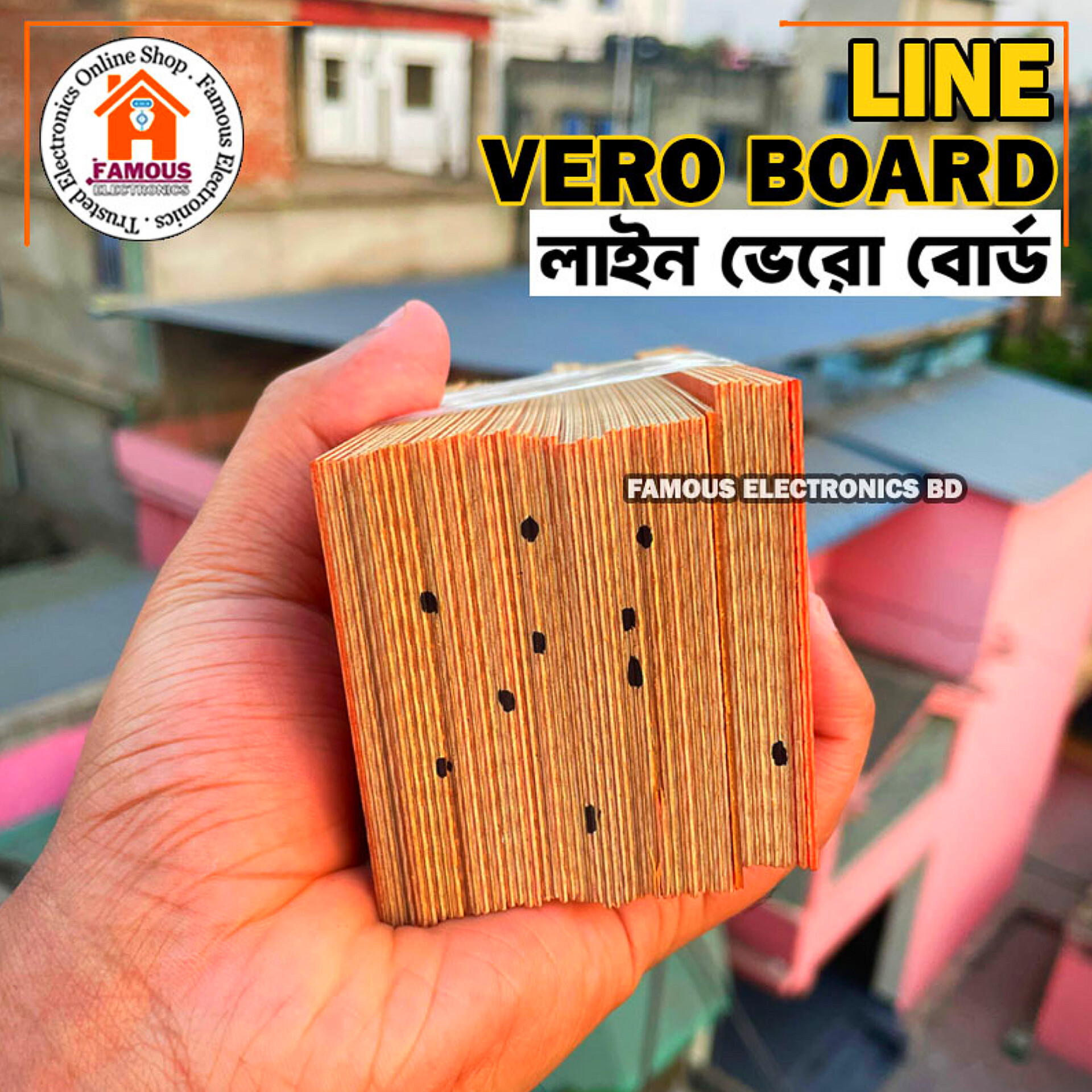 1PCS - Veroboard Normal Line 14.5×6.5cm Stripboard PCB Printed Circuit Board For Prototyping Designing Weld Soldering Arduino DIY_img_5