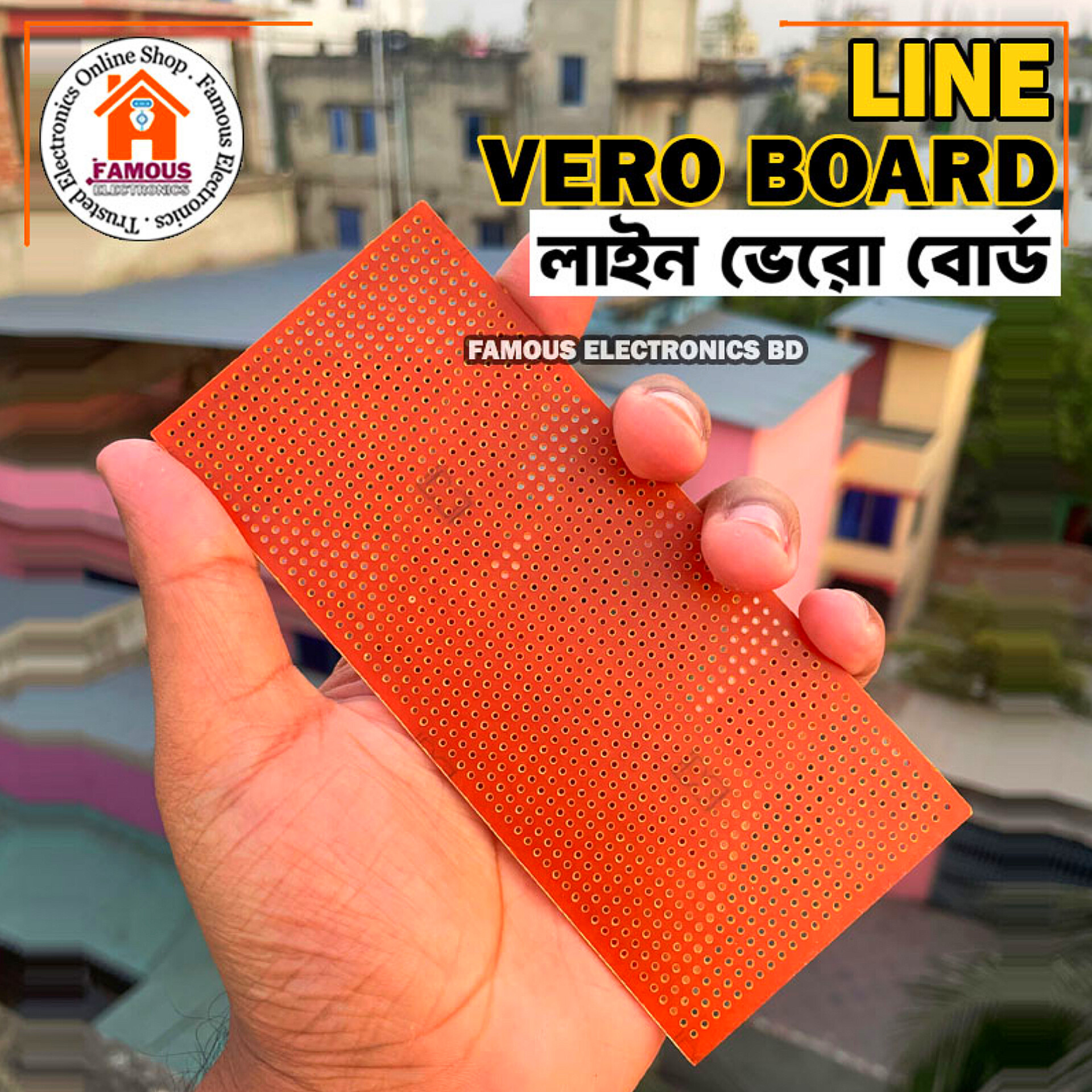 1PCS - Veroboard Normal Line 14.5×6.5cm Stripboard PCB Printed Circuit Board For Prototyping Designing Weld Soldering Arduino DIY_img_7