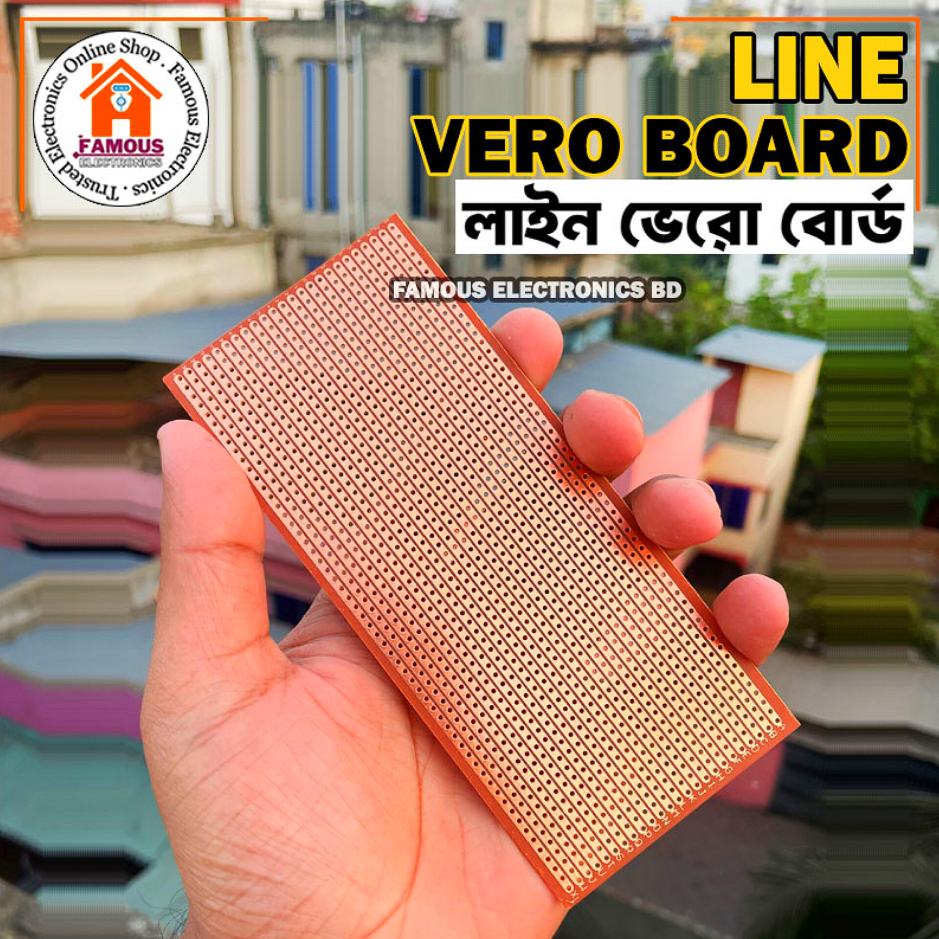 1PCS - Veroboard Normal Line 14.5×6.5cm Stripboard PCB Printed Circuit Board For Prototyping Designing Weld Soldering Arduino DIY_img_6