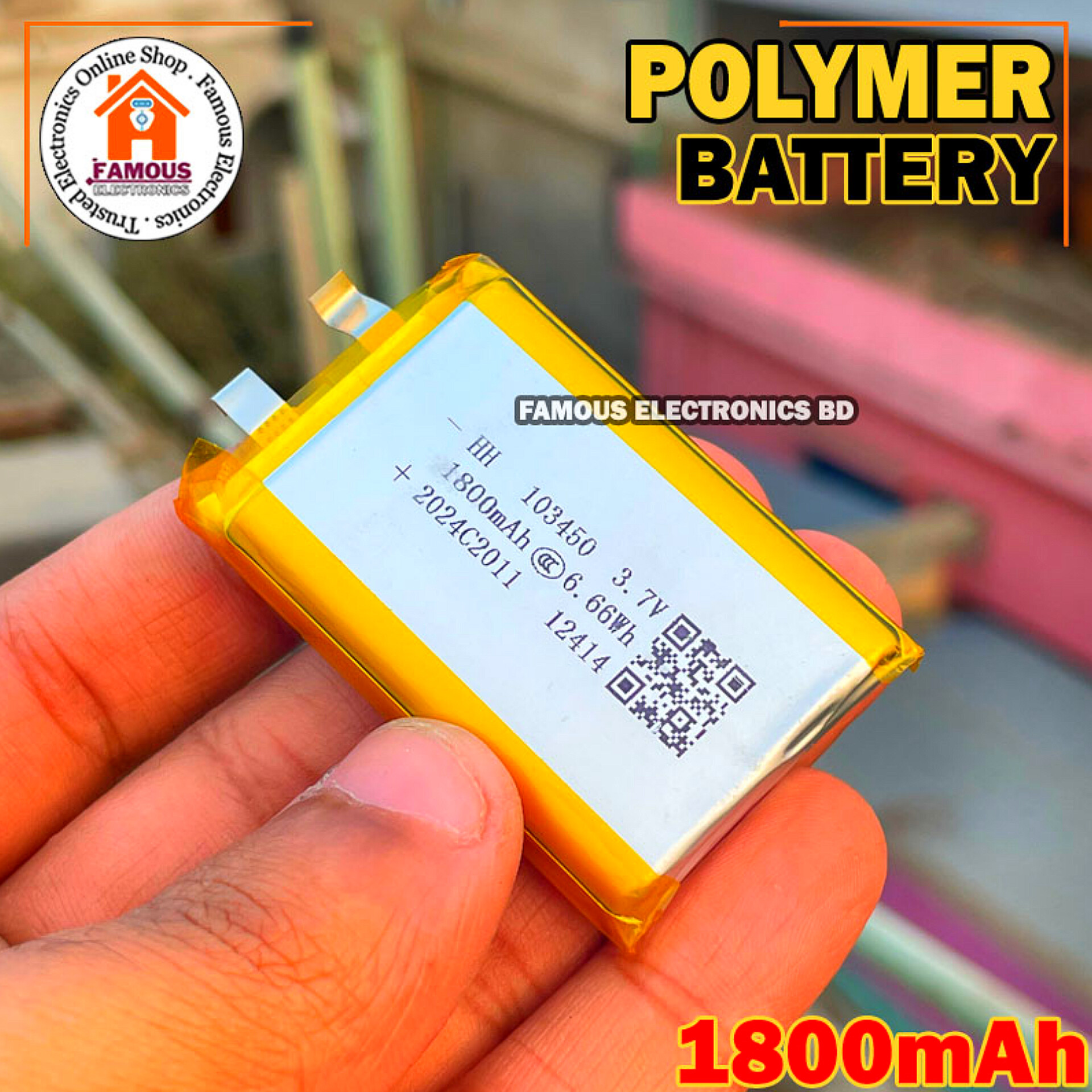 1800mAh New 3.7V Lithium Polymer Battery Best Quality Original Battery_img_1