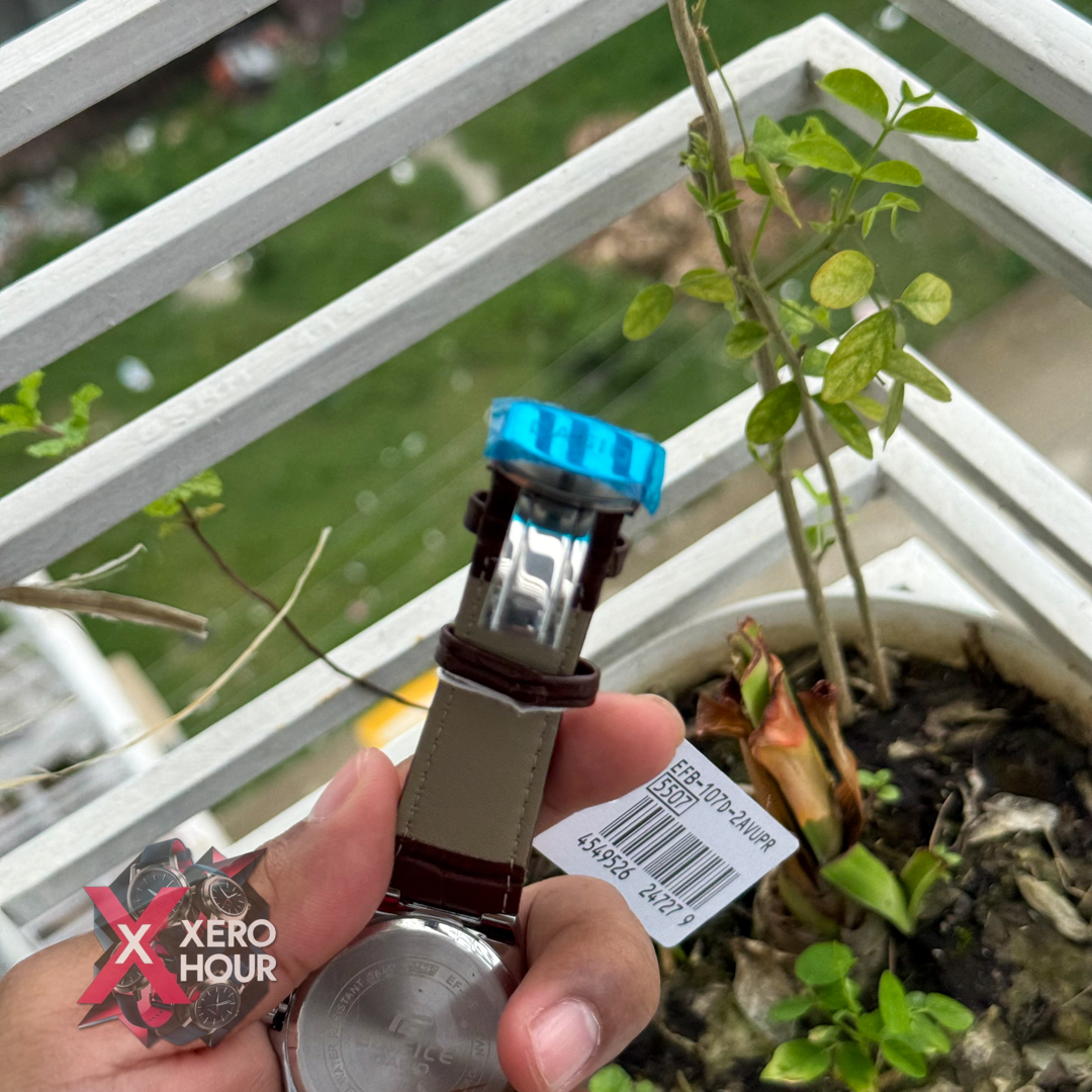 Edifice AA Grade | Leather Belt Plain Dial |  Brown belt Tiffany Dial_img_3