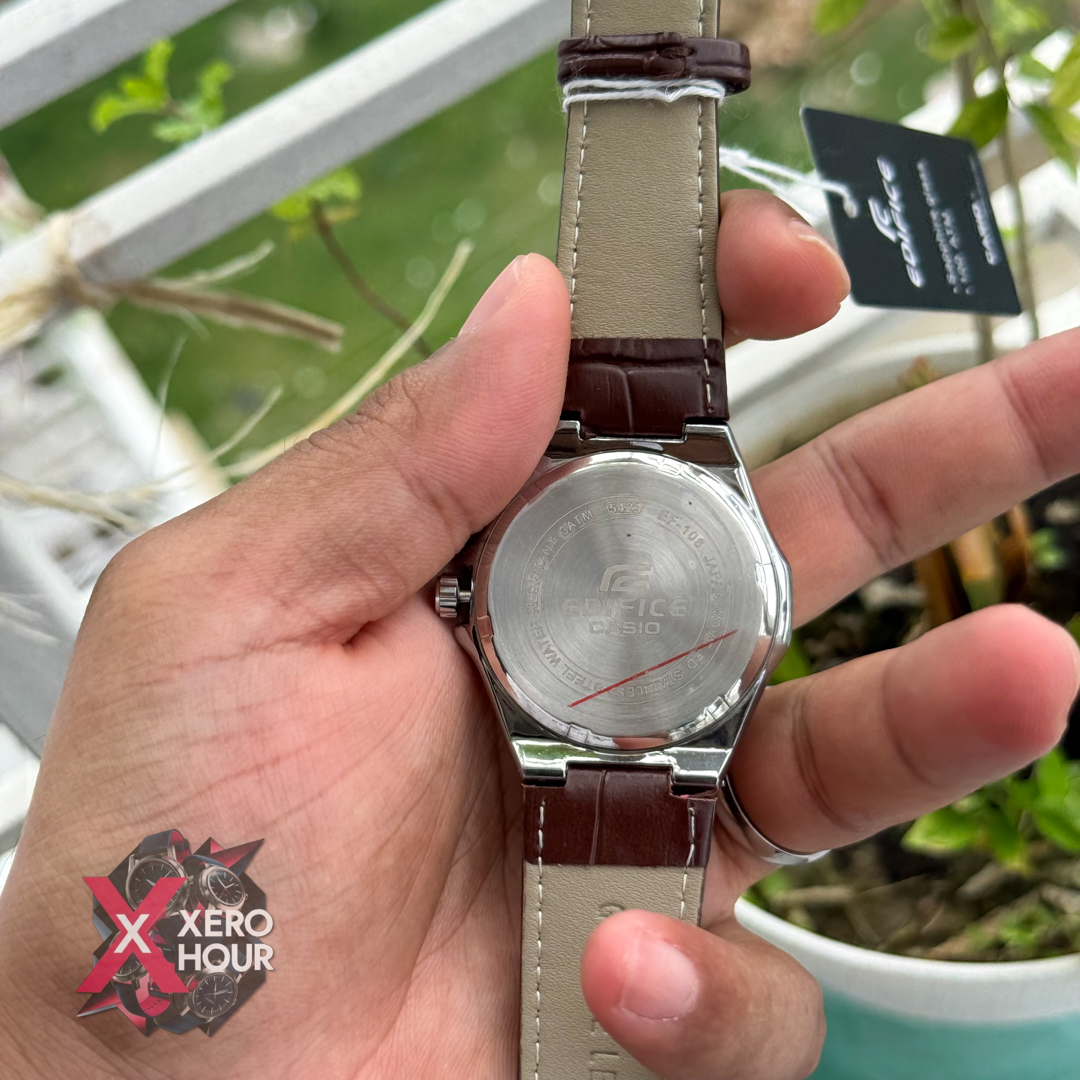 Edifice AA Grade | Leather Belt Plain Dial |  Brown belt Tiffany Dial_img_4