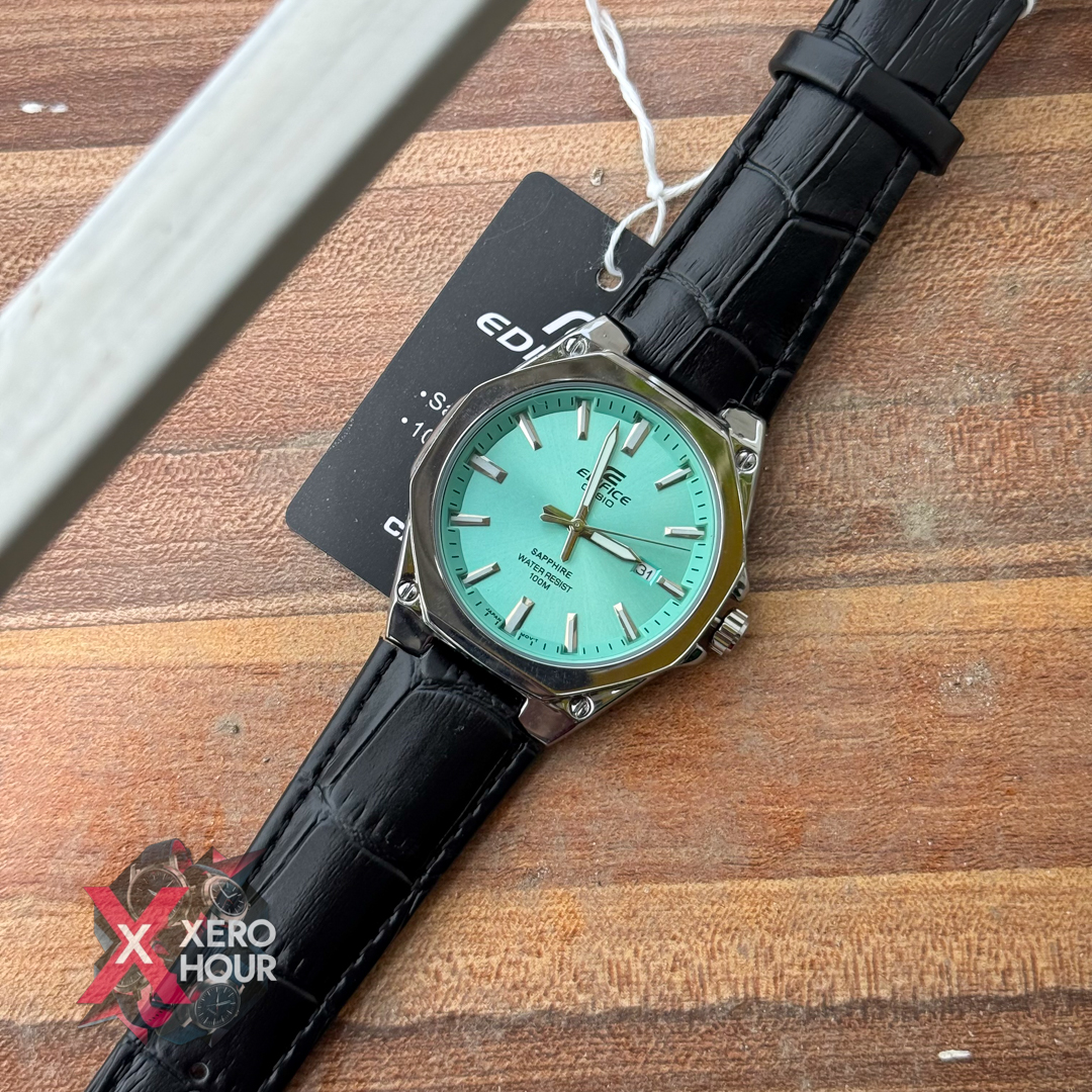 Edifice AA Grade | Leather Belt Plain Dial | Black belt Tiffany Dial_img_4