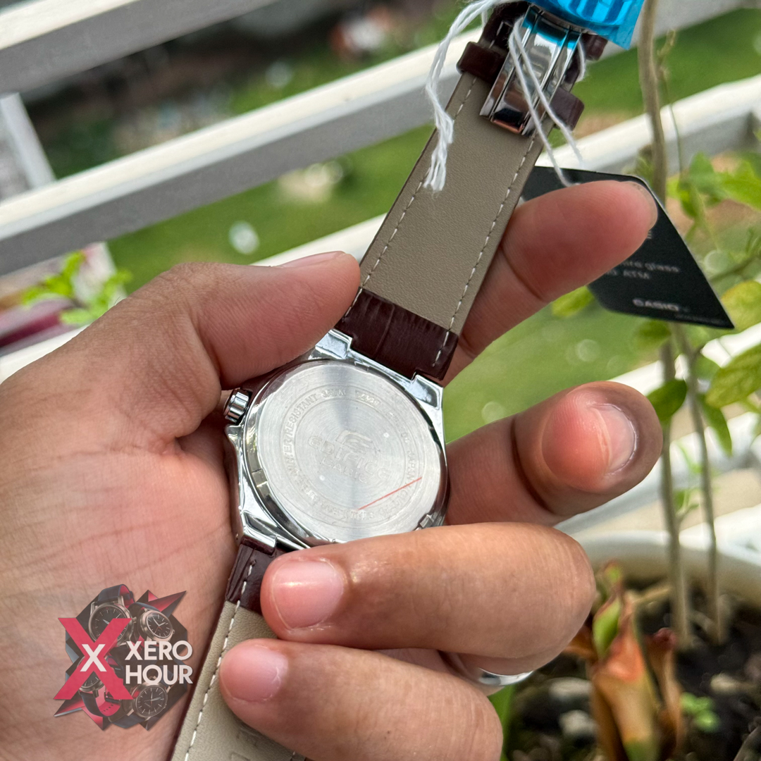 Edifice AA Grade | Leather Belt Plain Dial | Brown Belt Blue Dial_img_3