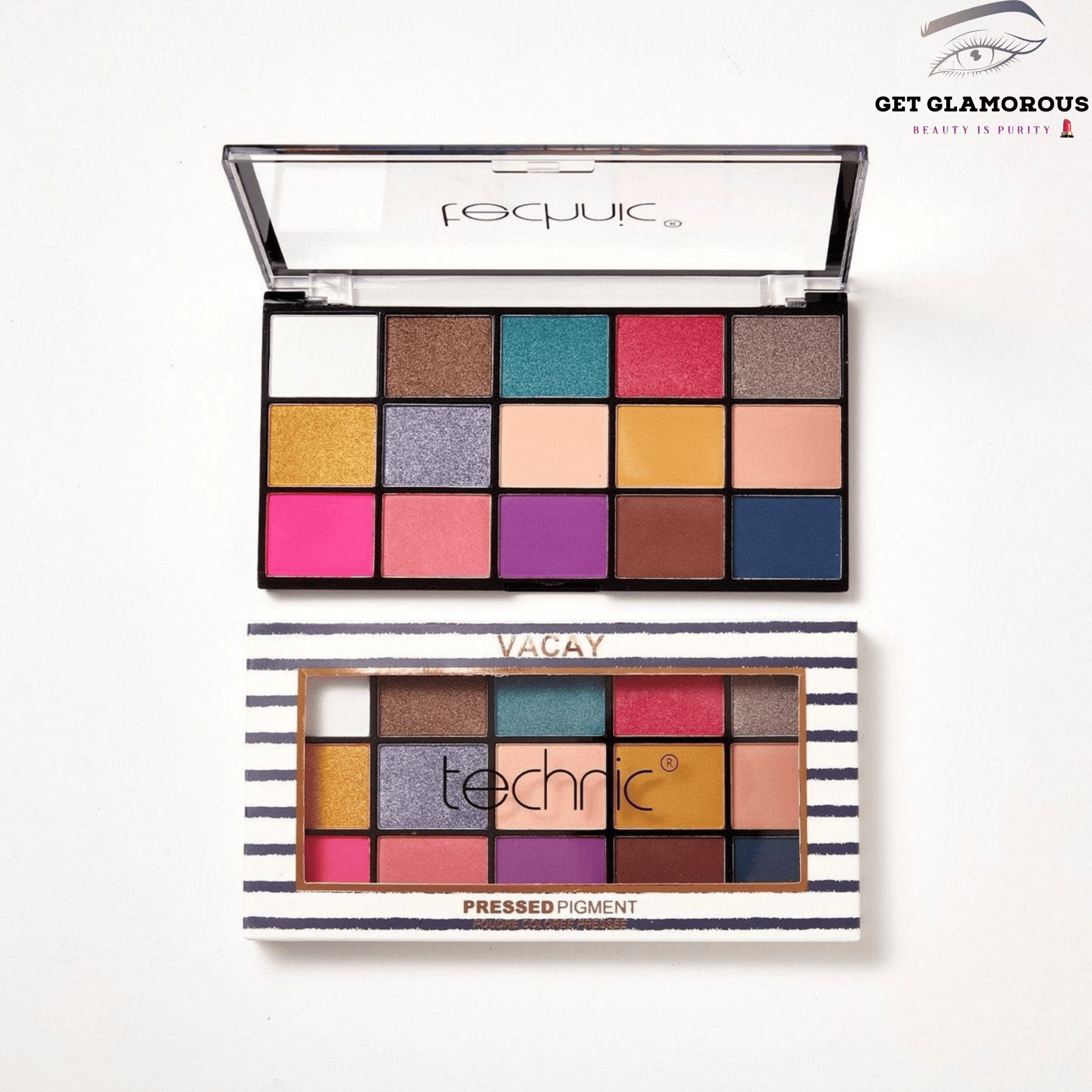 Technic Pressed Pigment Eyeshadow Palette-Vacay