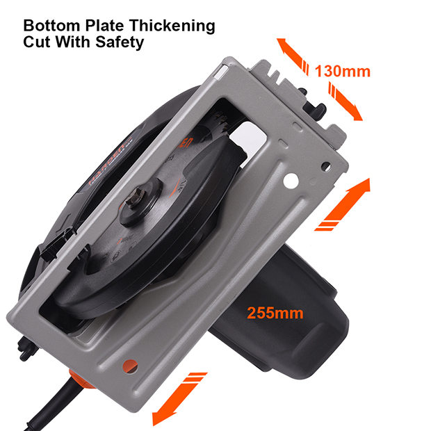 HARDEN 7" Circular Saw, 1250W, 185mm, 5200rpm, Cutting capacity: 45 degree:45mm, 90 degree:65mm; 751522_img_1