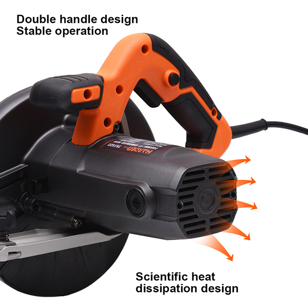 HARDEN 7" Circular Saw, 1250W, 185mm, 5200rpm, Cutting capacity: 45 degree:45mm, 90 degree:65mm; 751522_img_4