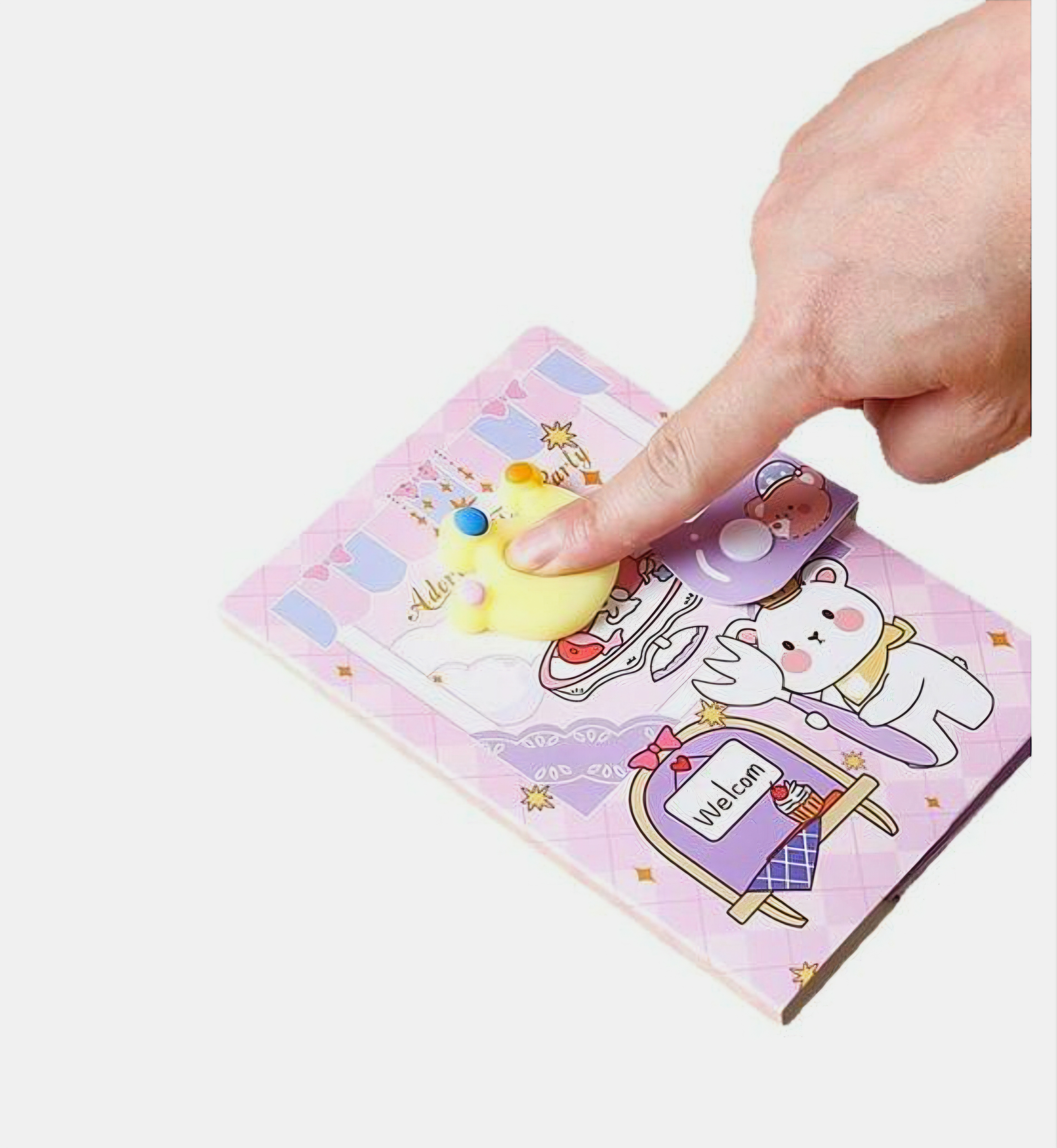 Cartoon Decompression Notebook Student Prize Gift Notebook Stationery Gift Box Set_img_3