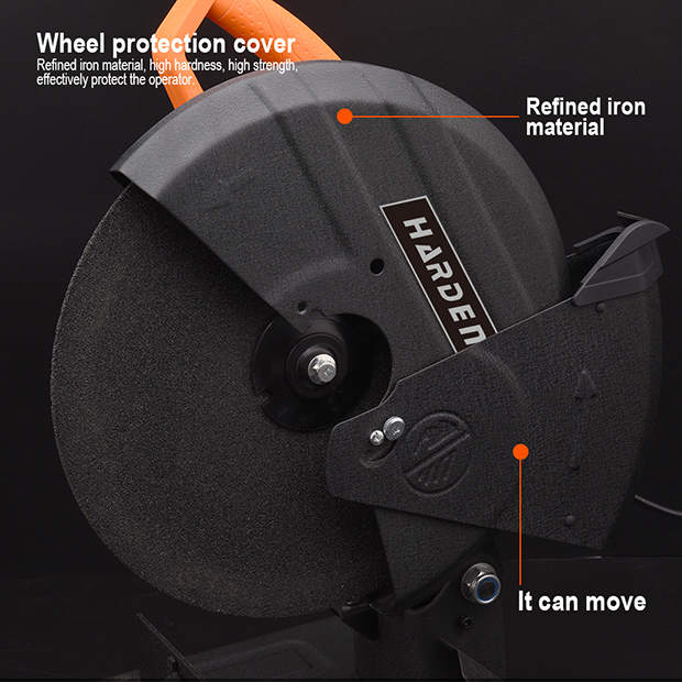 HARDEN 14" Professional Cut Off Saw, 2700W, Max. cutting capacity : Solid 58mm;  Hollow 110mm, Cut Off Machine Steel Cutting Machine; 753552_img_6