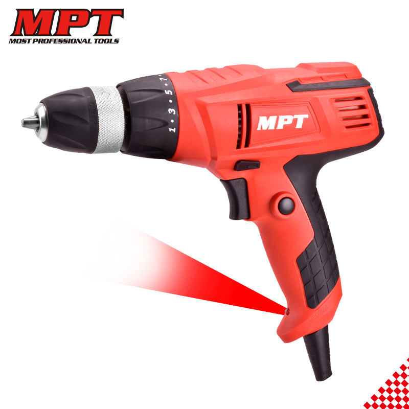 MPT MED3006 Electric Drill, 300w, 10mm(3/8"), Keyless chuck, Model: MED3006