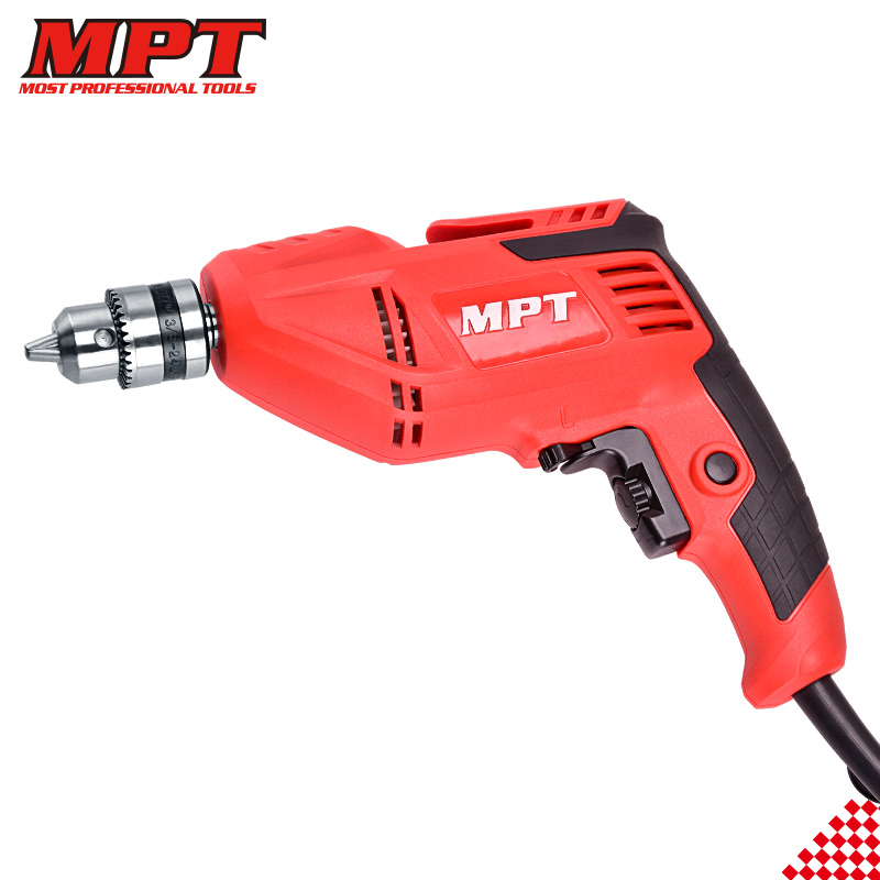 MPT MED4006 Electric Drill, 400w, 10mm(3/8"), Metal chuck, Model: MED4006