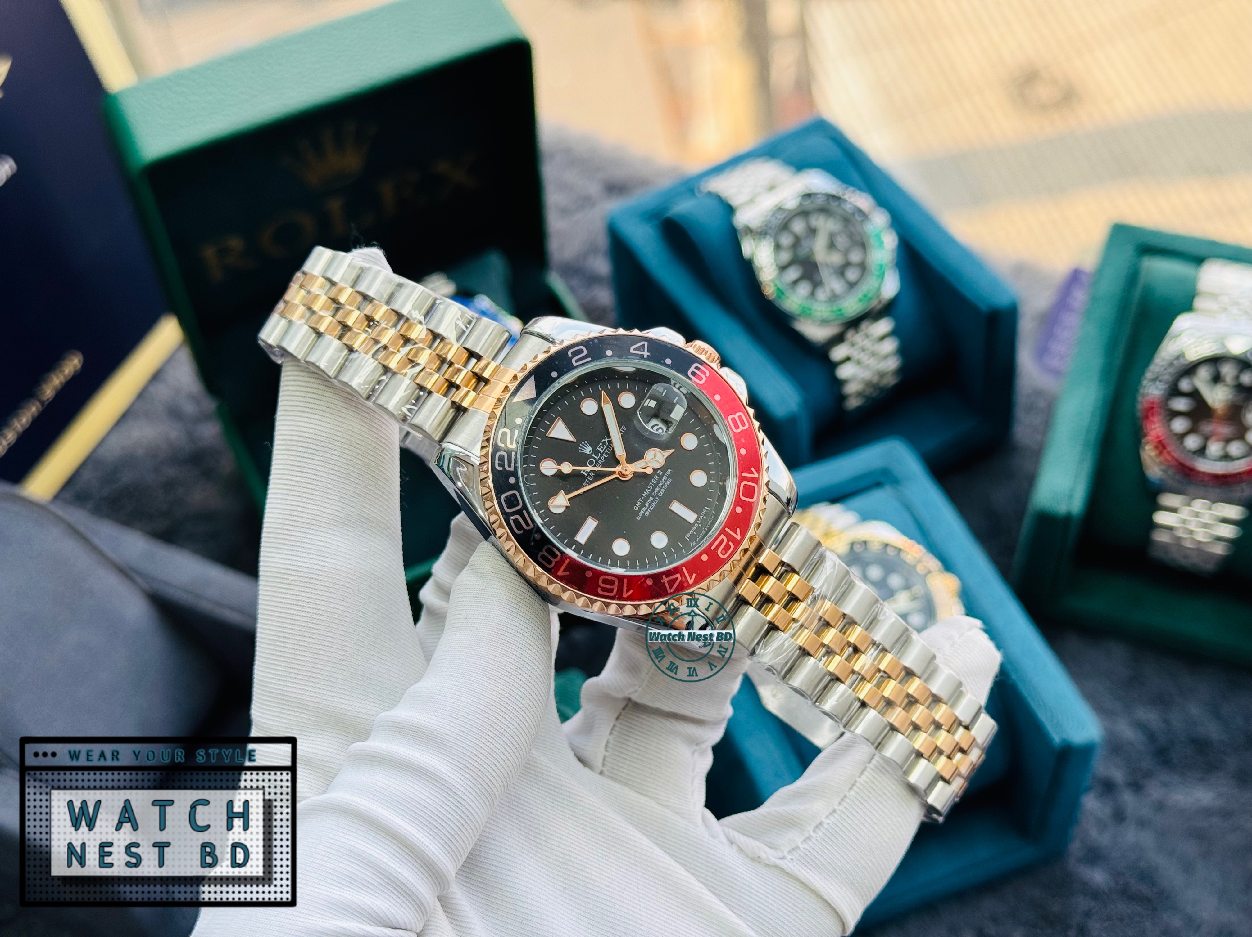 Rolex GMT Master II Root Beer Quartz Watch (AA Grade)