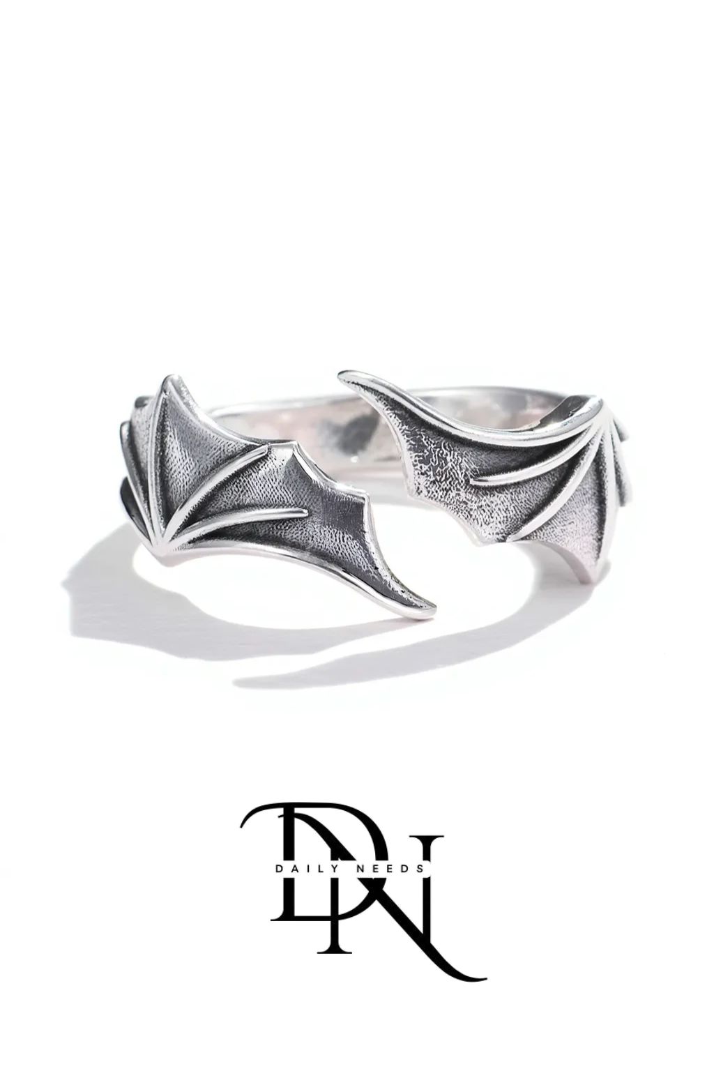 Angel & Devil Wings Couple Ring | Thai Silver Personality Open Ring_img_0