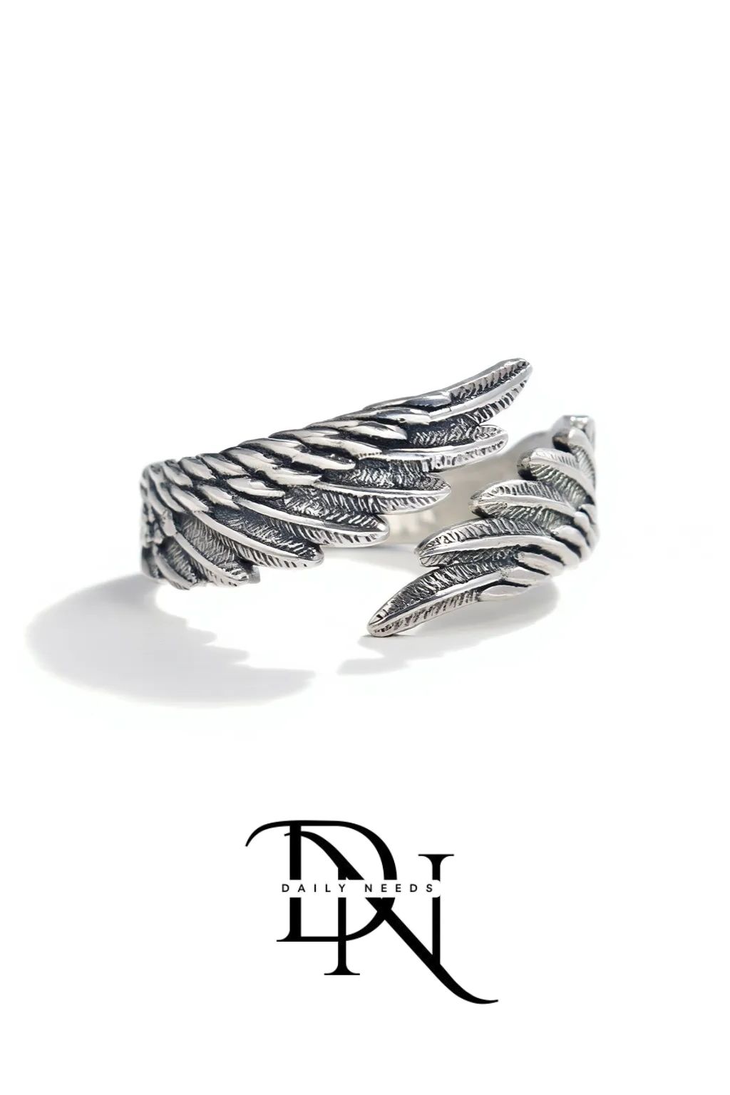 Angel & Devil Wings Couple Ring | Thai Silver Personality Open Ring