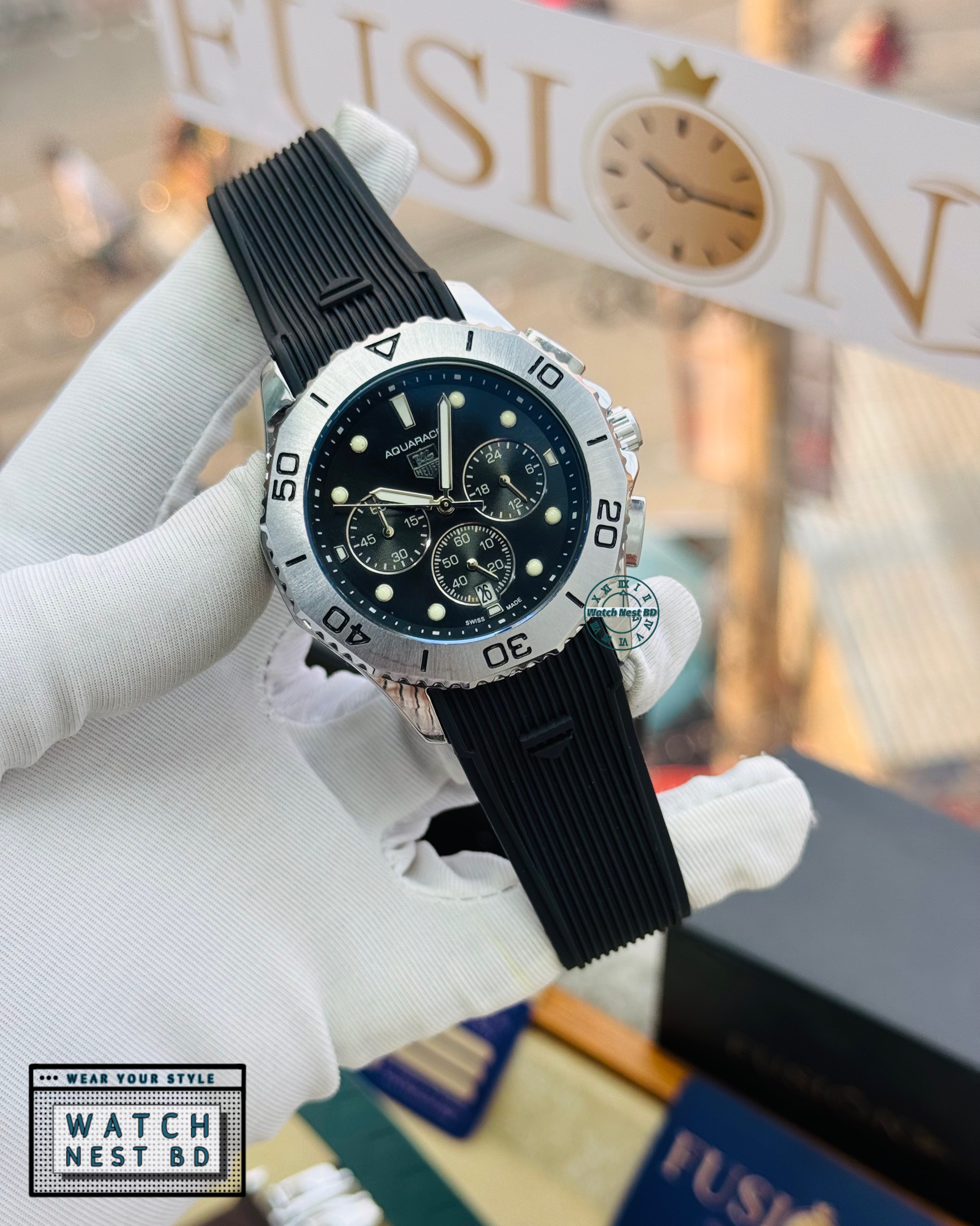 Tag Heuer Silicone Chronograph Watch (AA Grade)