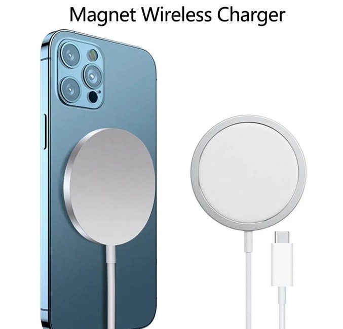 Apple Iphone 15W Wirless Charger Adapter MagSafe wireless charger Magnetic Wireless Charger Pad for series MagSafe Charger 15W Fast Wireless Charge With a Cable