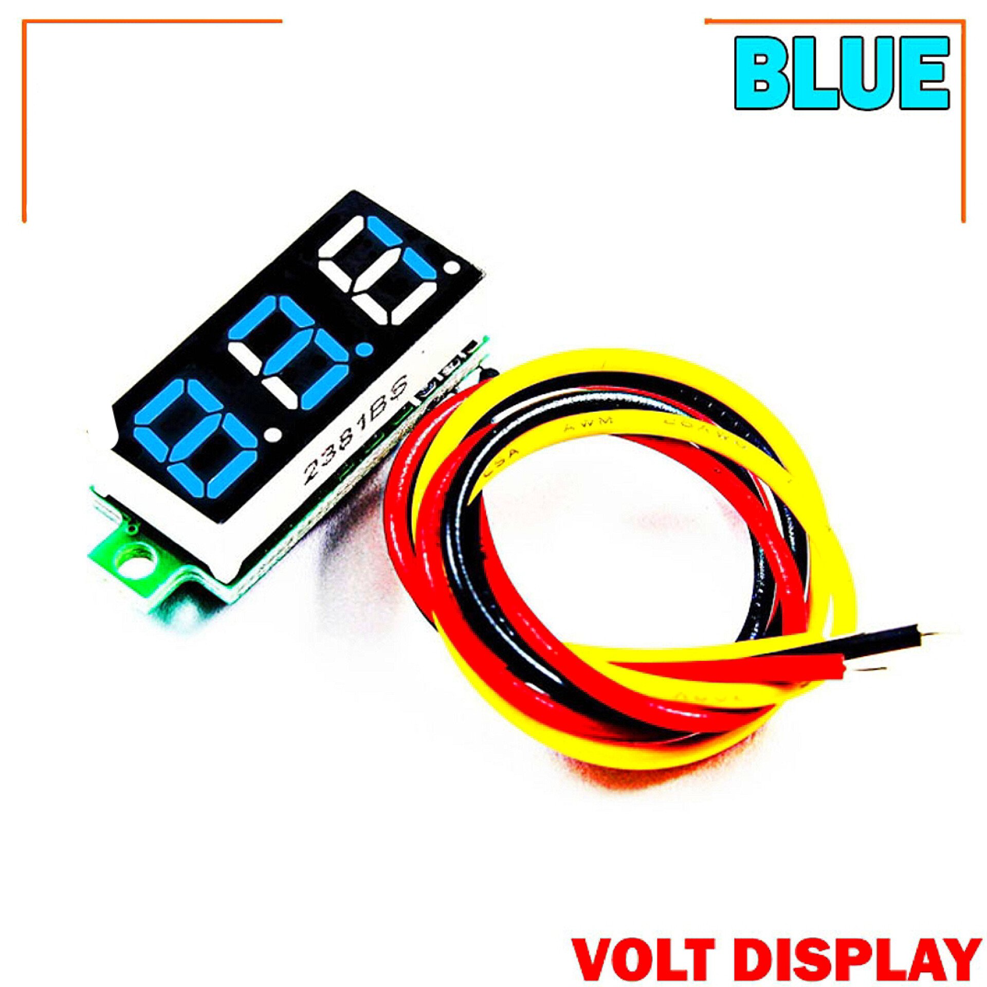 LED Display Mini 0.28 inch DC 0 -100V Digital Voltmeter 100V Volt Panel Indicator Monitor Voltage Meter-1PCS - Compact Digital Voltmeter -Blue_img_5