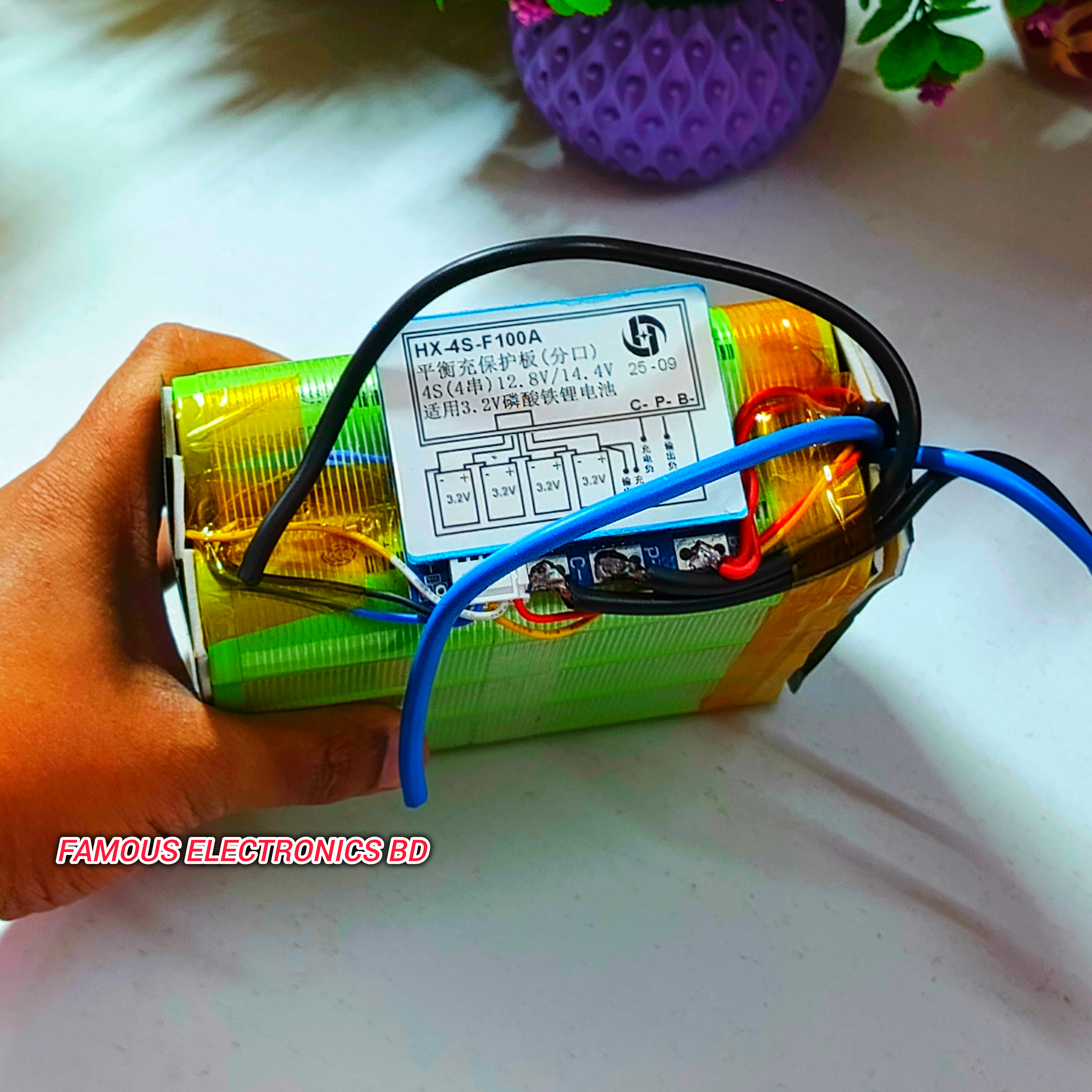12.8V 30Ah LiFePO4 Battery Pack | 4S 100A BMS | Heavy-Duty Battery Pack_img_5