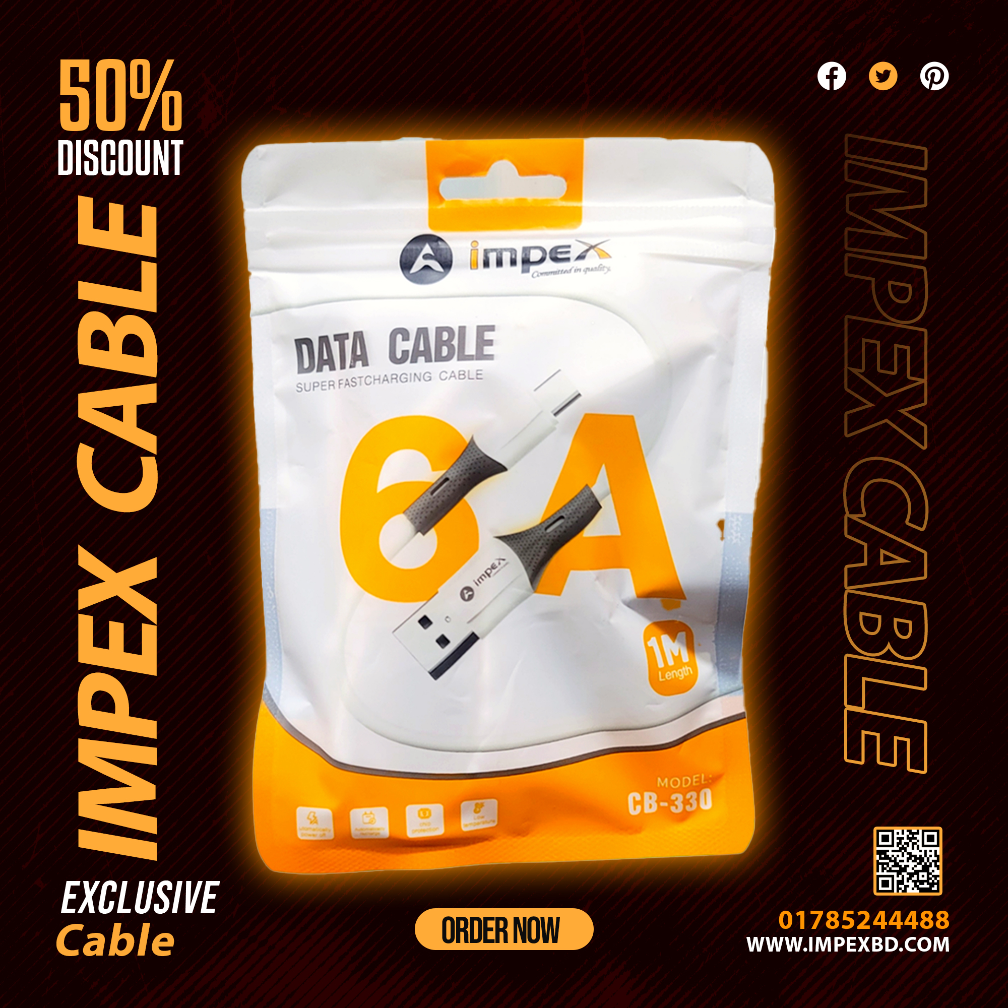 Impex Fast Strong Micro Cable Model-CB-330