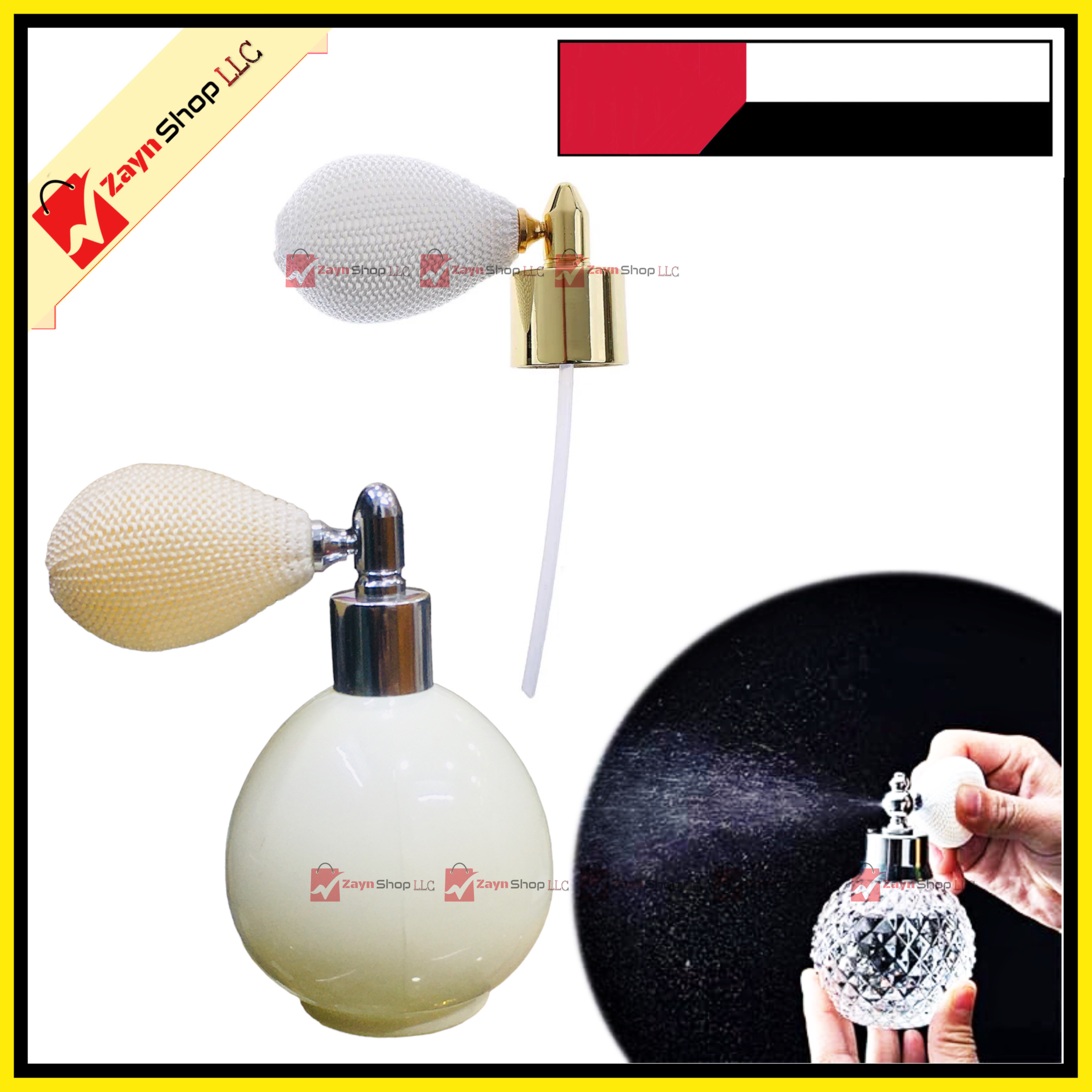 Vintage Atomizer empty perfume Spray Refillable glass Bottle 30ml pumpkin shape 1 pcs_img_1