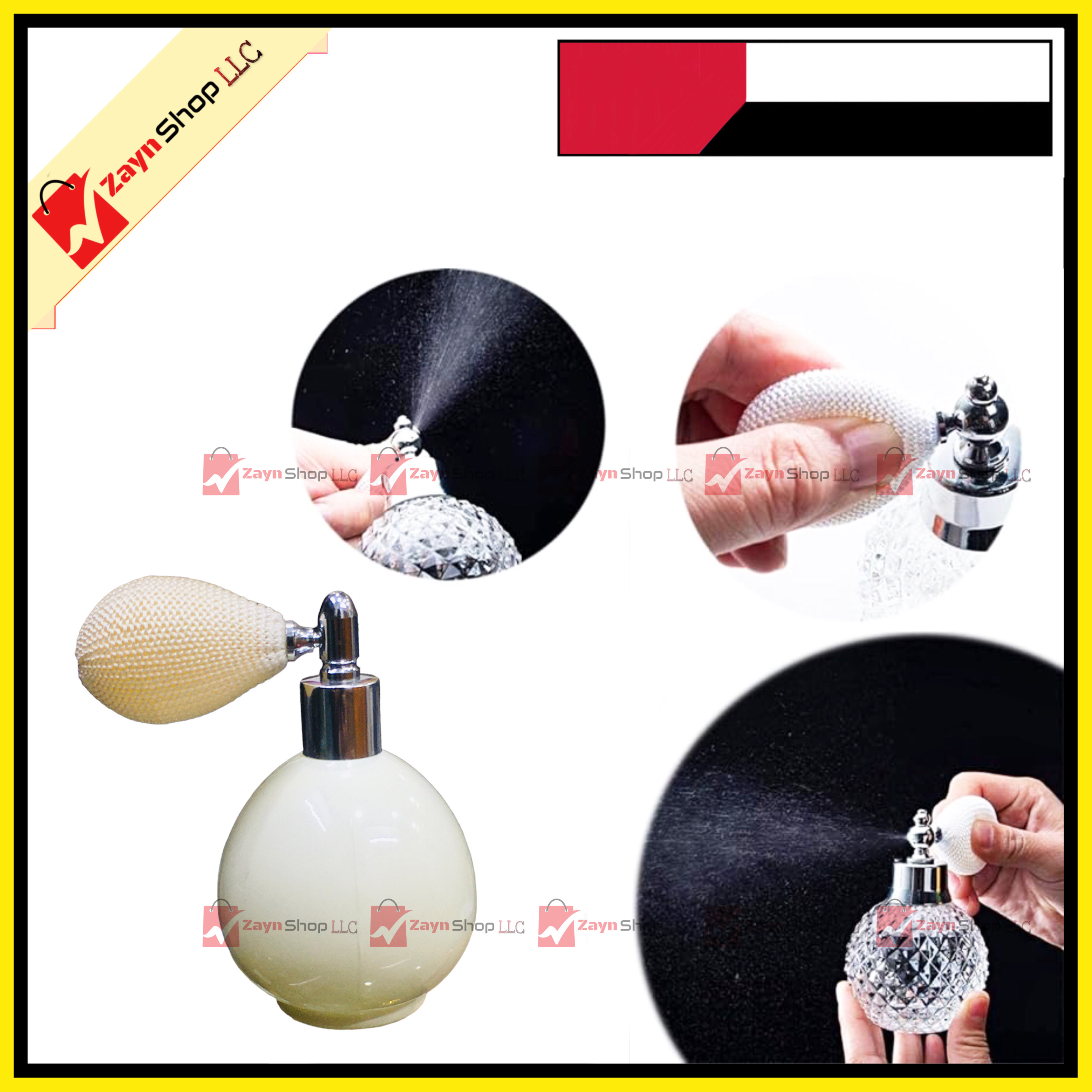 Vintage Atomizer empty perfume Spray Refillable glass Bottle 30ml pumpkin shape 1 pcs_img_3