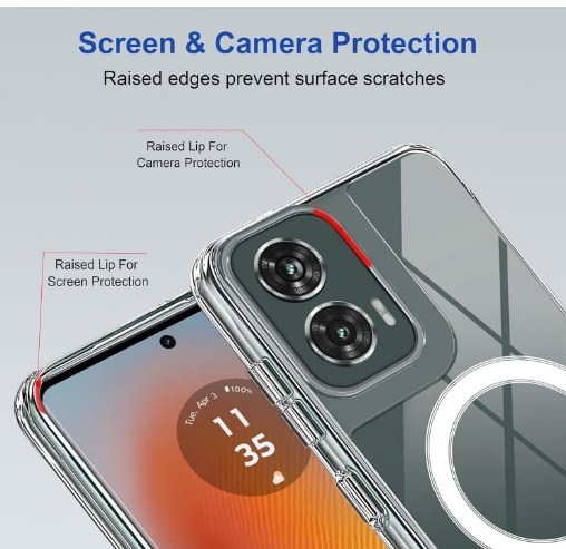 Zapcase Back Case Cover for Motorola G96 5G | Compatible for Motorola G96 5G Back Cover | Scratch-Resistant Back Cover | Clear_img_4