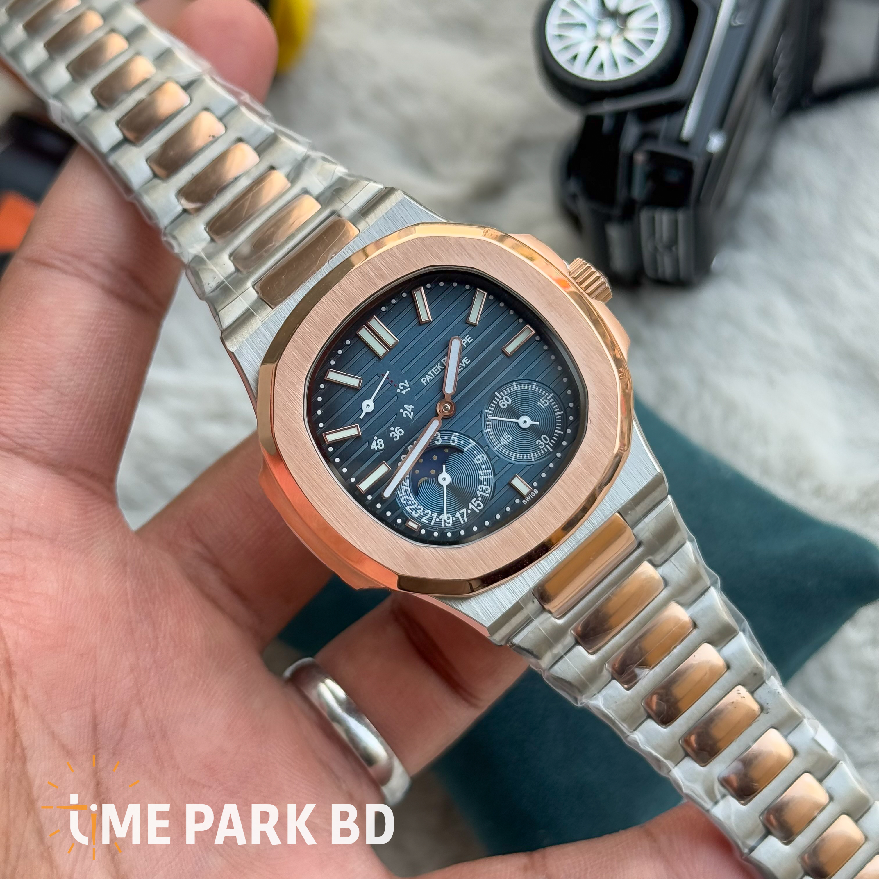 Patek Philippe Calender Chronology | Euro Grade | Dual Tone RG Blue