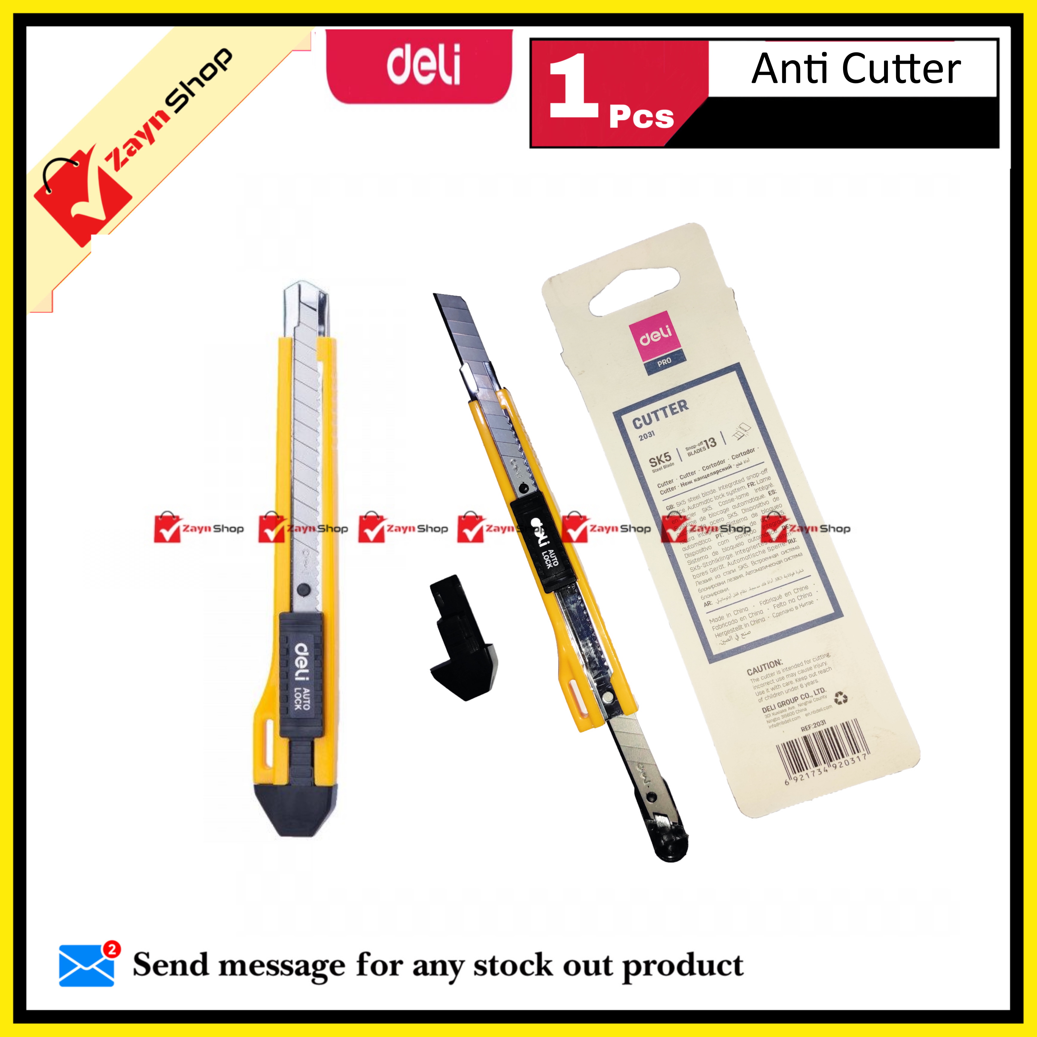 Deli 2031 Anti Cutter with 1 extra Blade_img_0