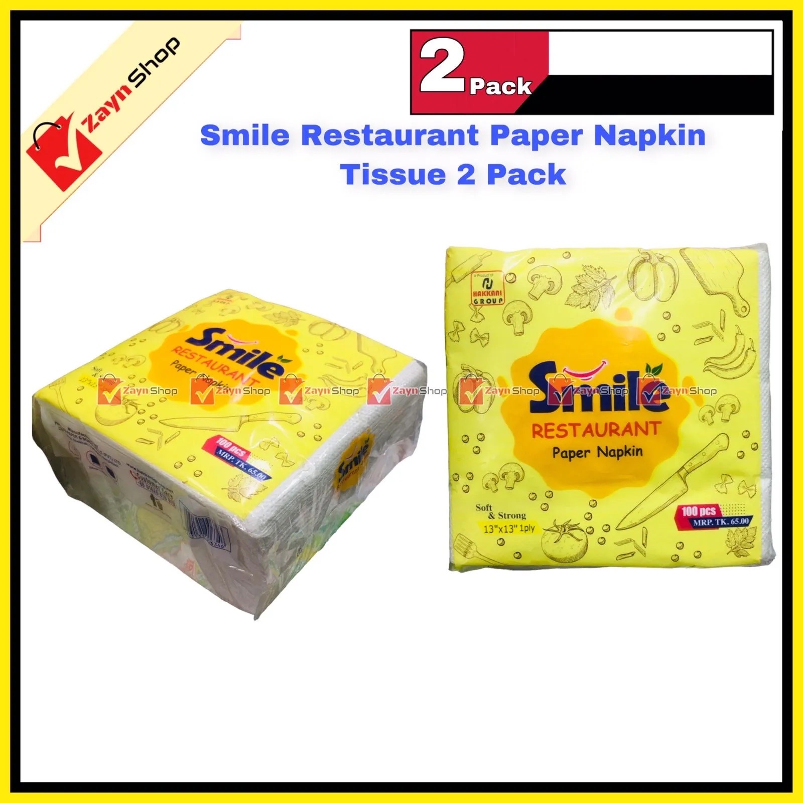 Smile Restaurant Paper Napkin Tissue 2 Pack_img_0
