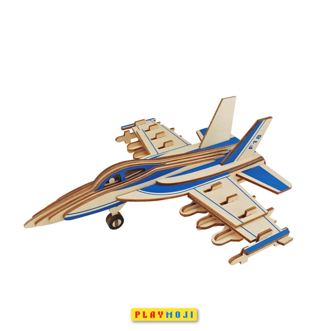 F/A-18 Hornet Fighter Jet- 3D Wooden DIY Model