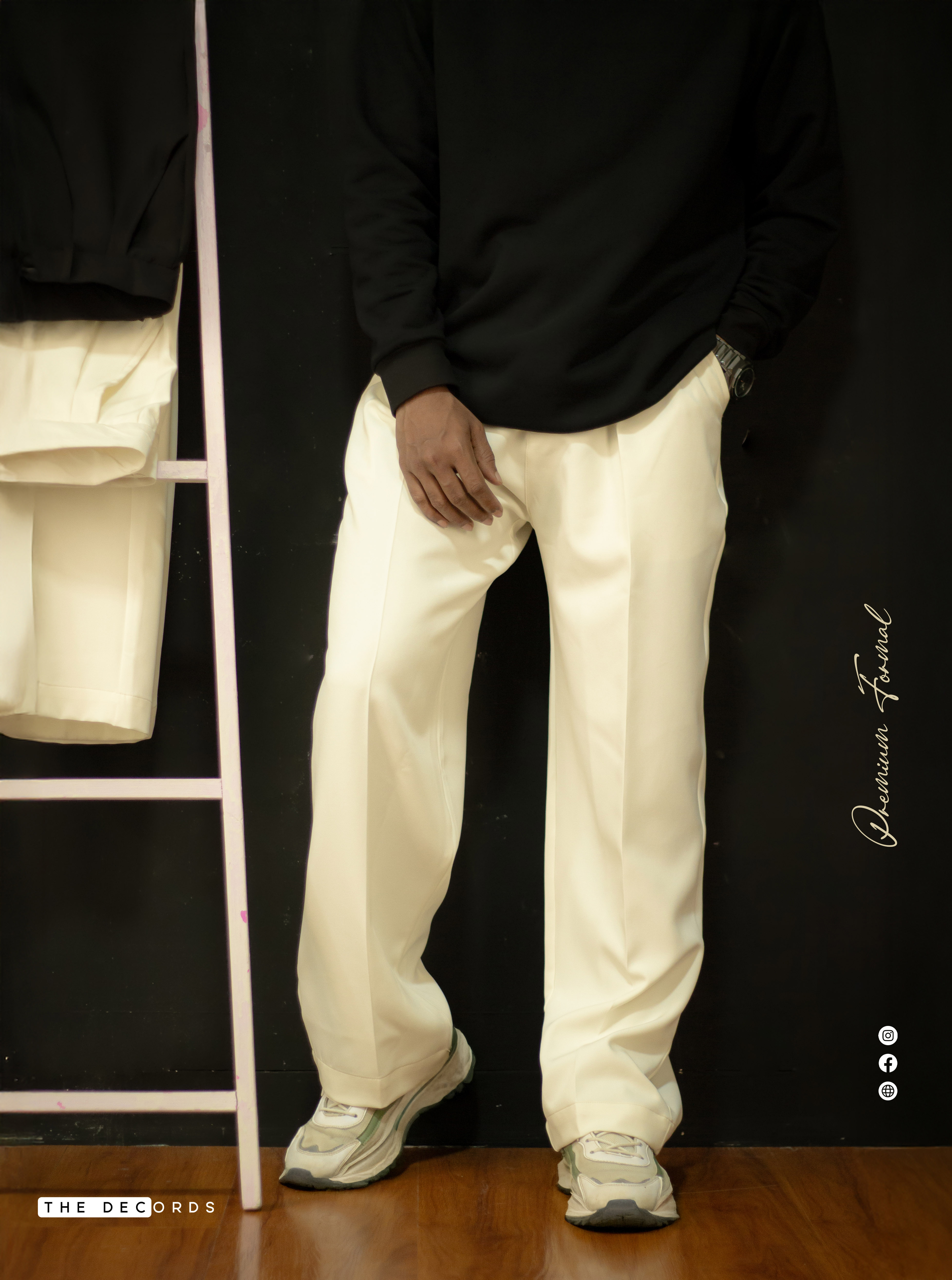 Baggy Formal Pant (Spearo Off whit)