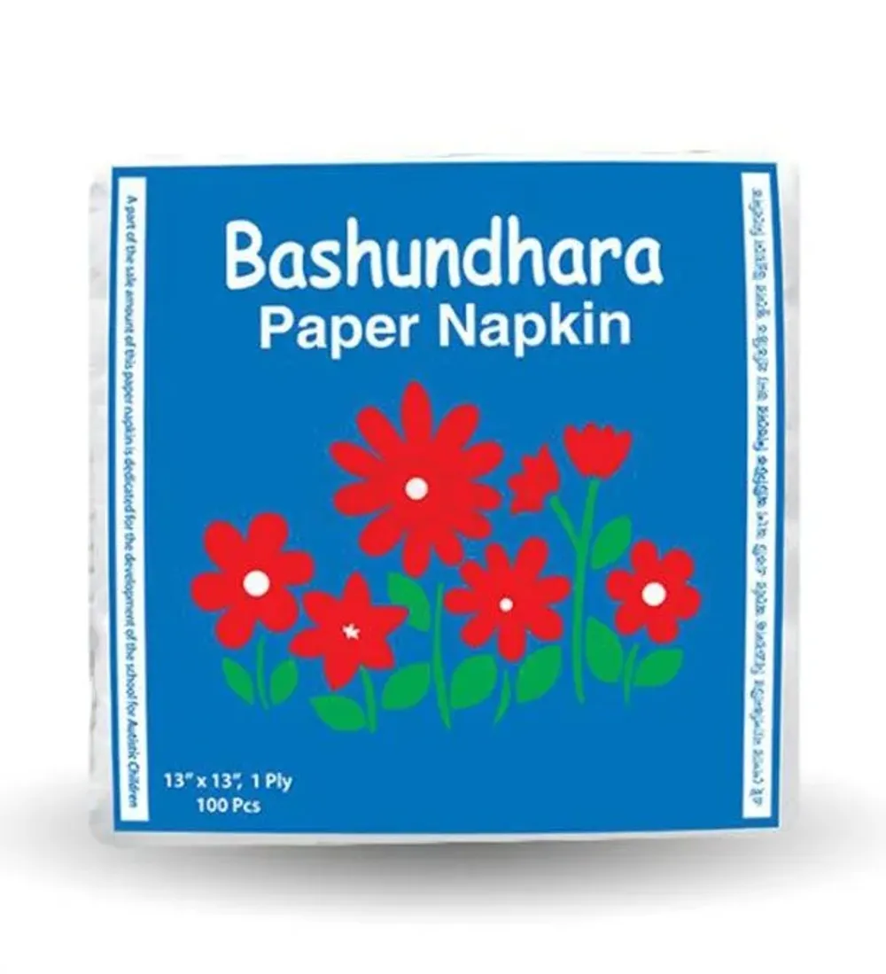 Bashundhara Paper Napkin 100's Box - Image 1