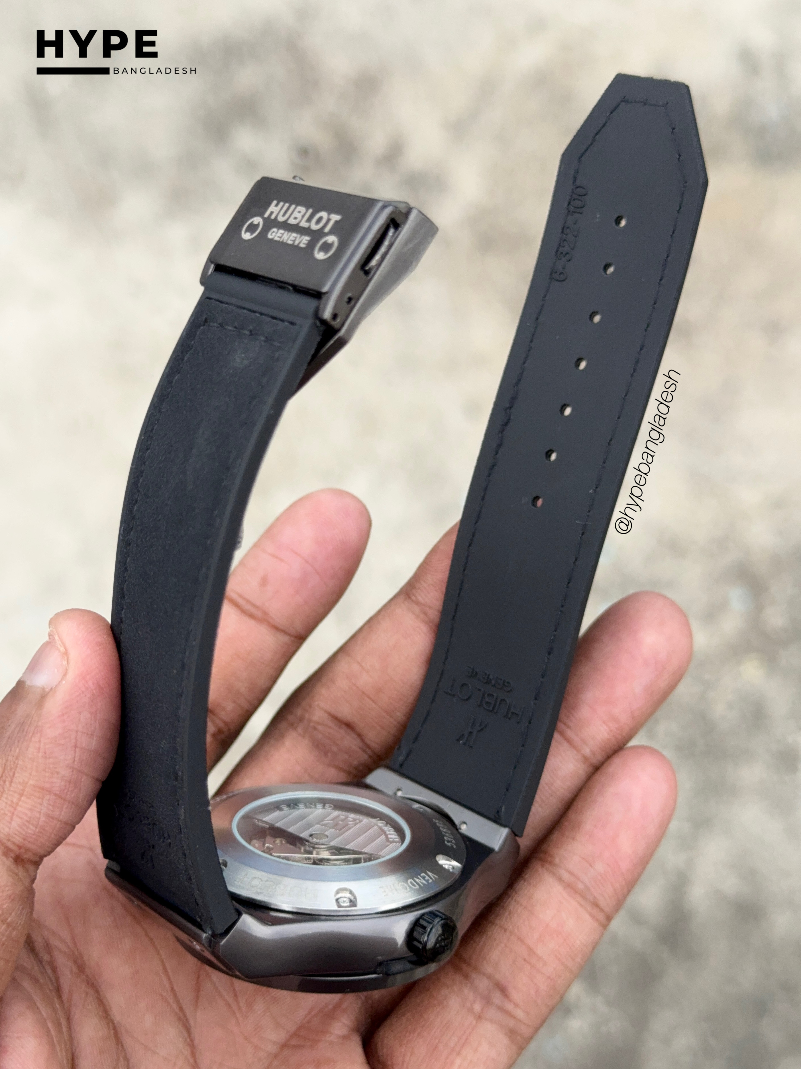 Hublot Skeleton Dial Automatic Watch (Belt)_img_3