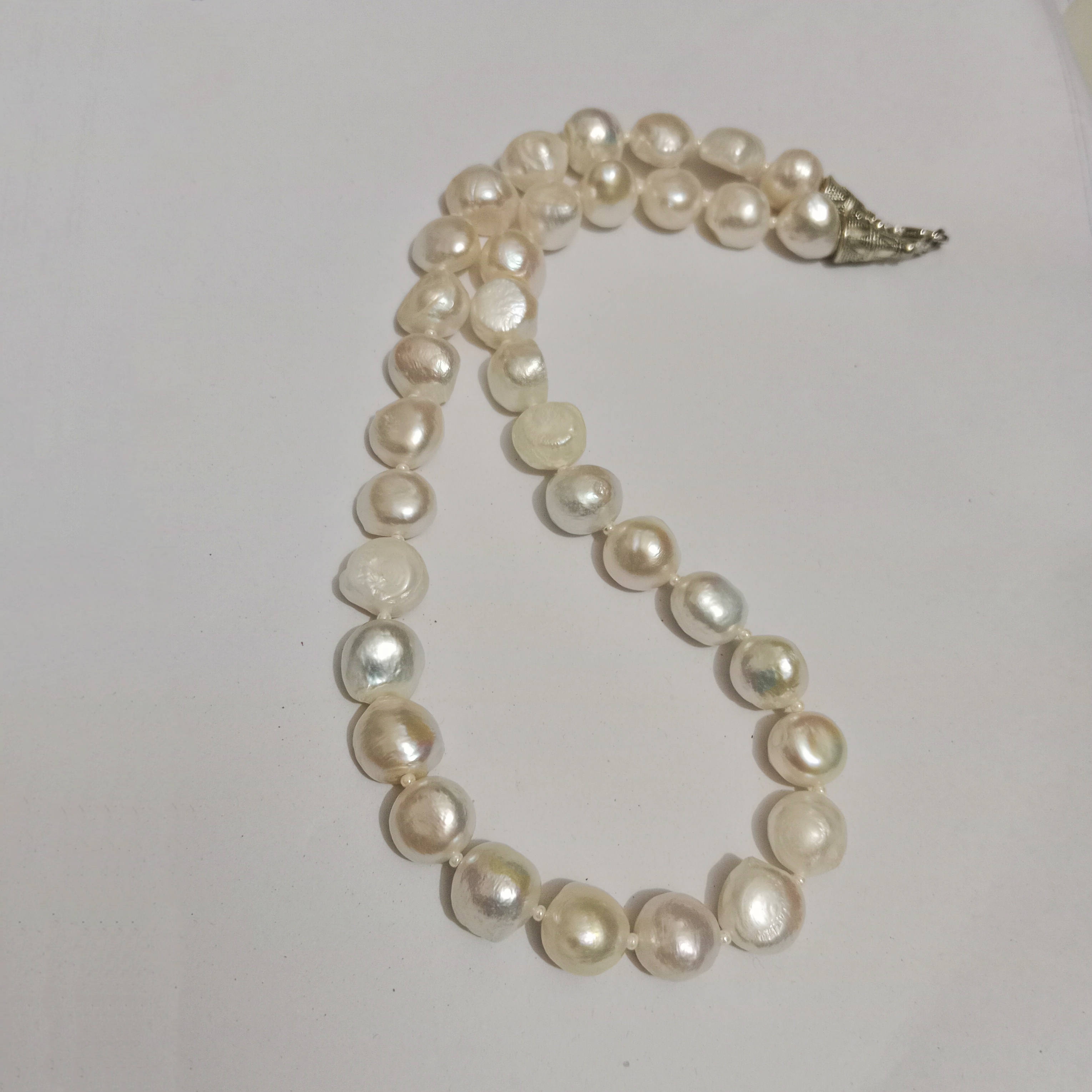 off white uncut pearl one layer necklace_img_0