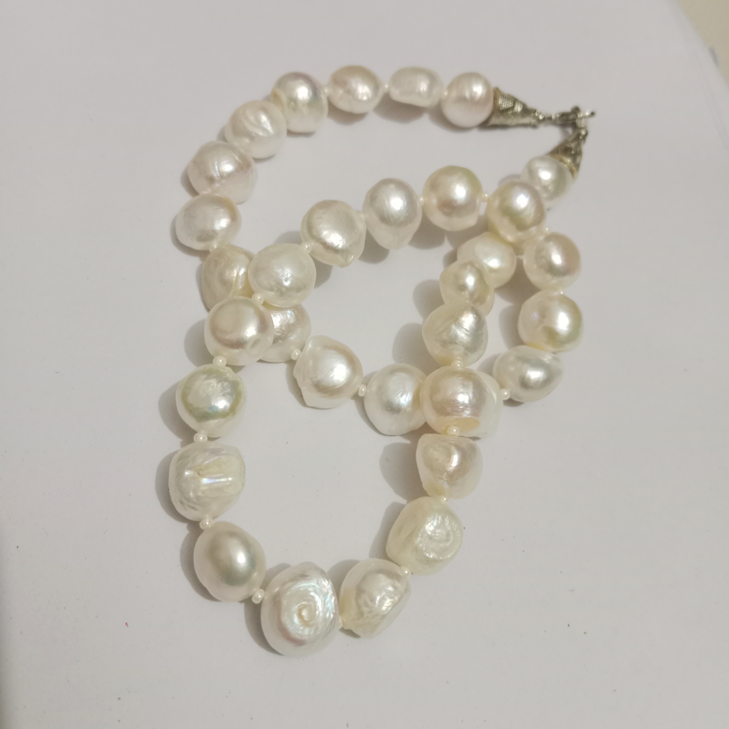 off white uncut pearl one layer necklace_img_1