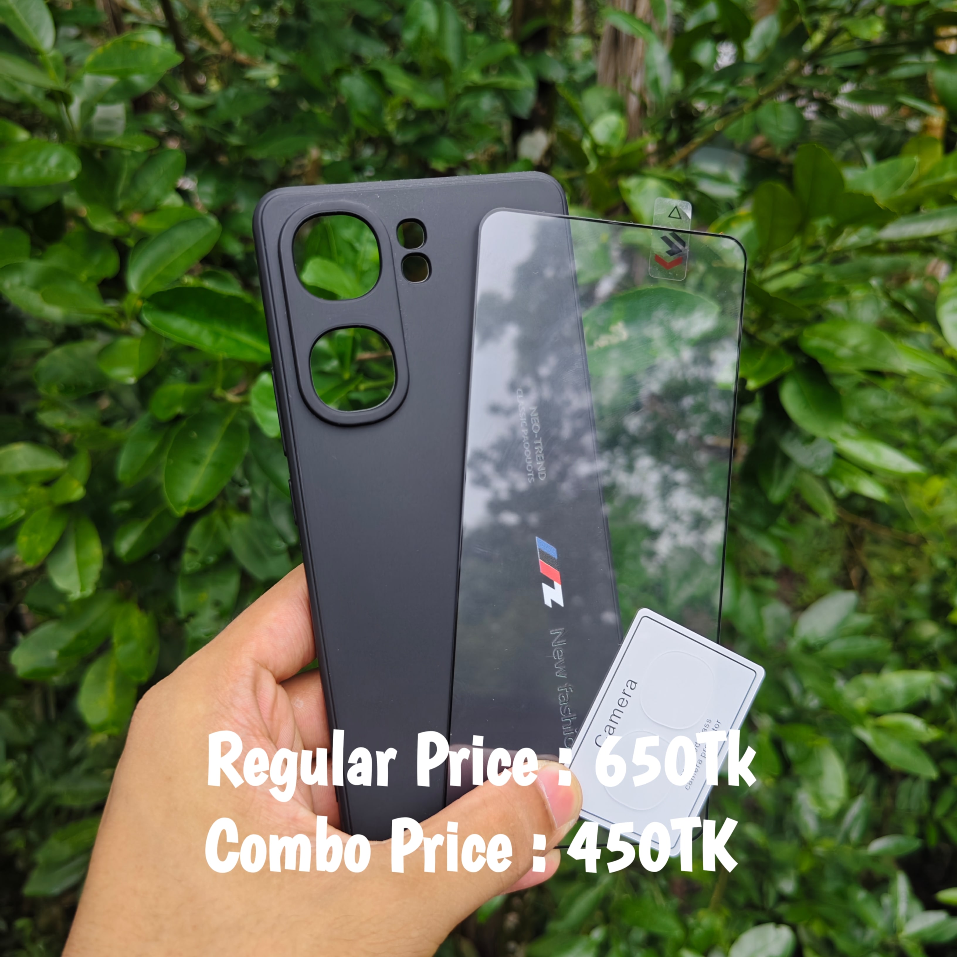 IQOO Neo9 combo soft silicone cover+screen protector+camera protector_img_0