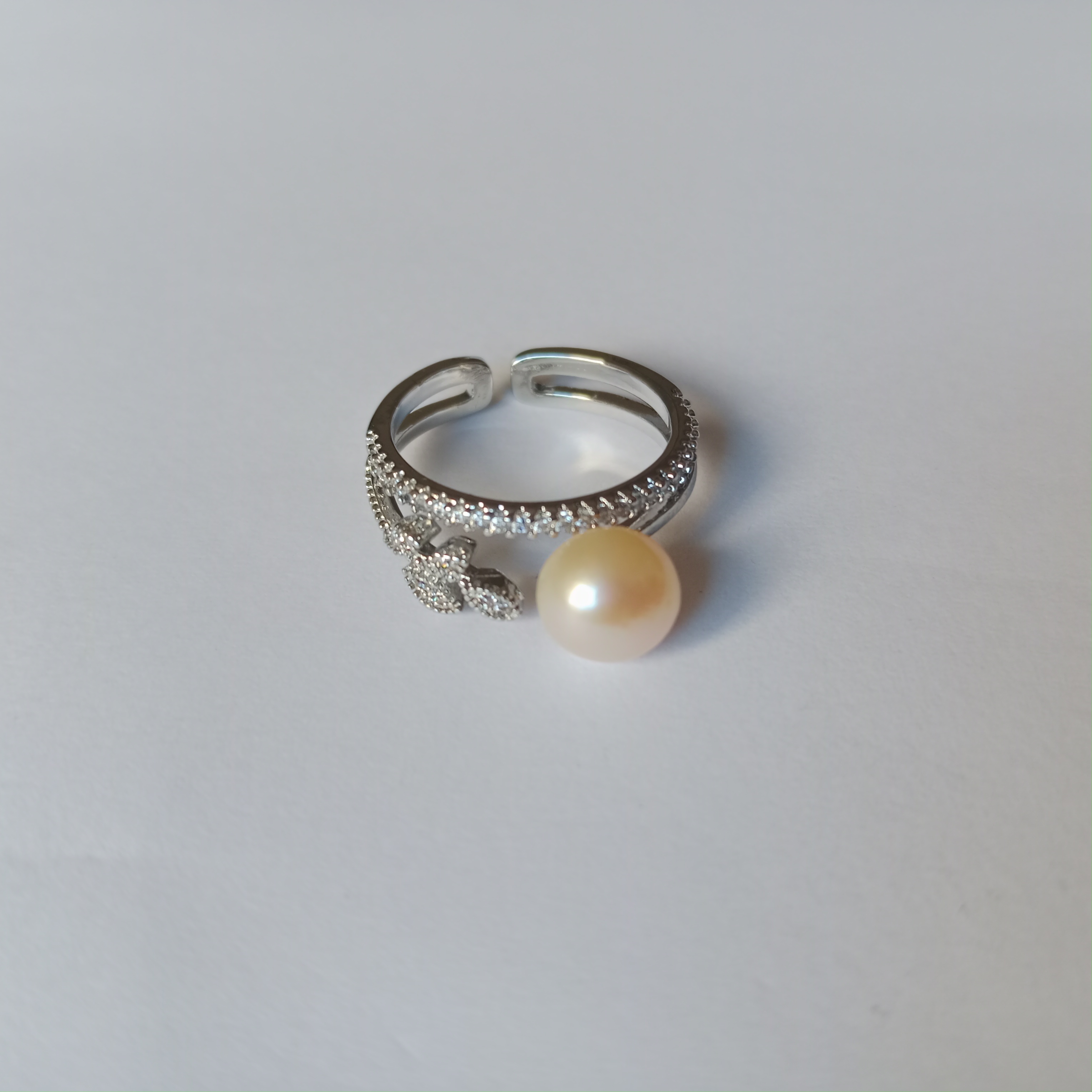 pearl Adjustable finger ring_img_3