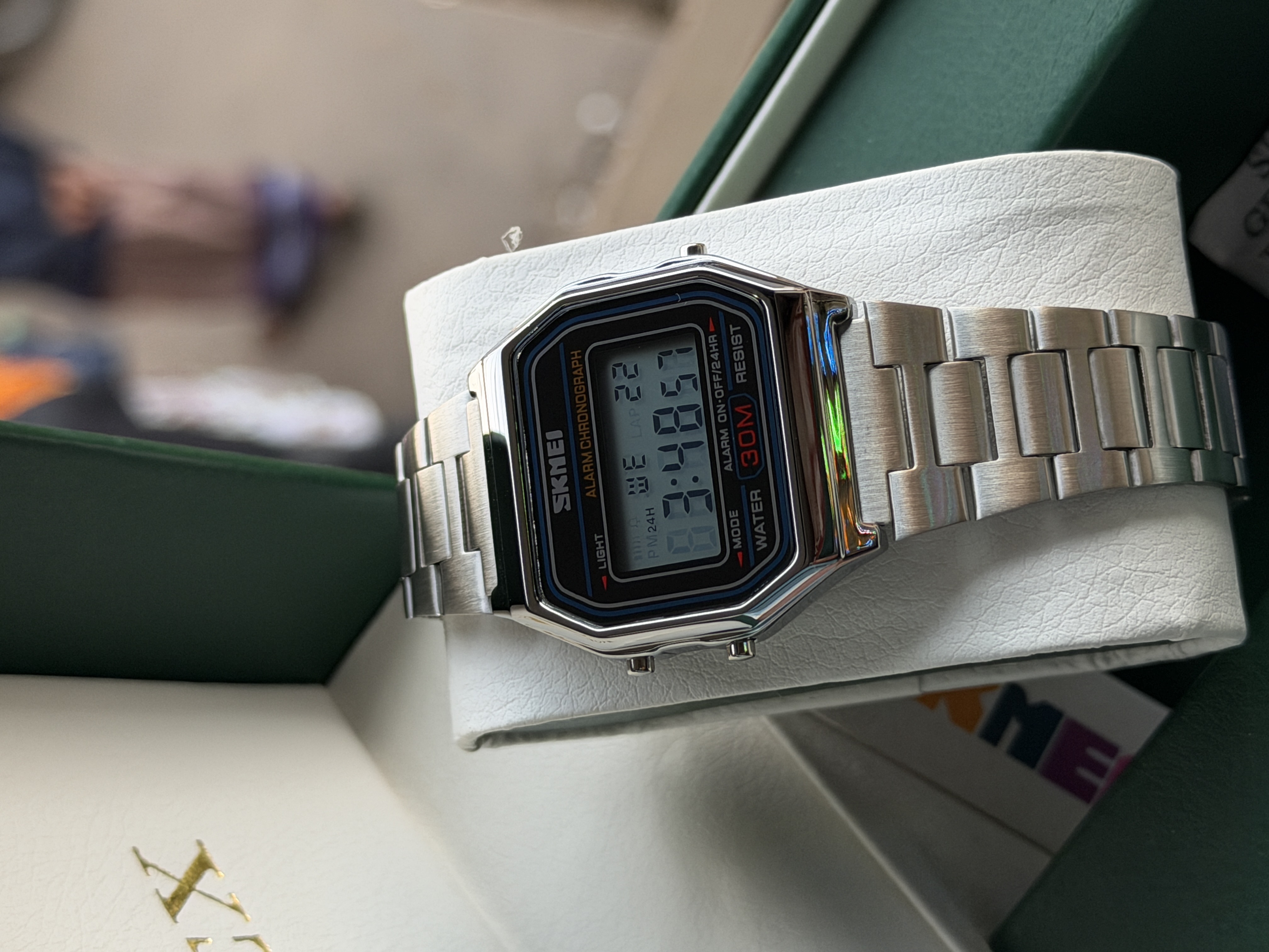 SKMEl 1123 Unisex  Vintage SeriesDigital Stainless Steel Watch_img_8