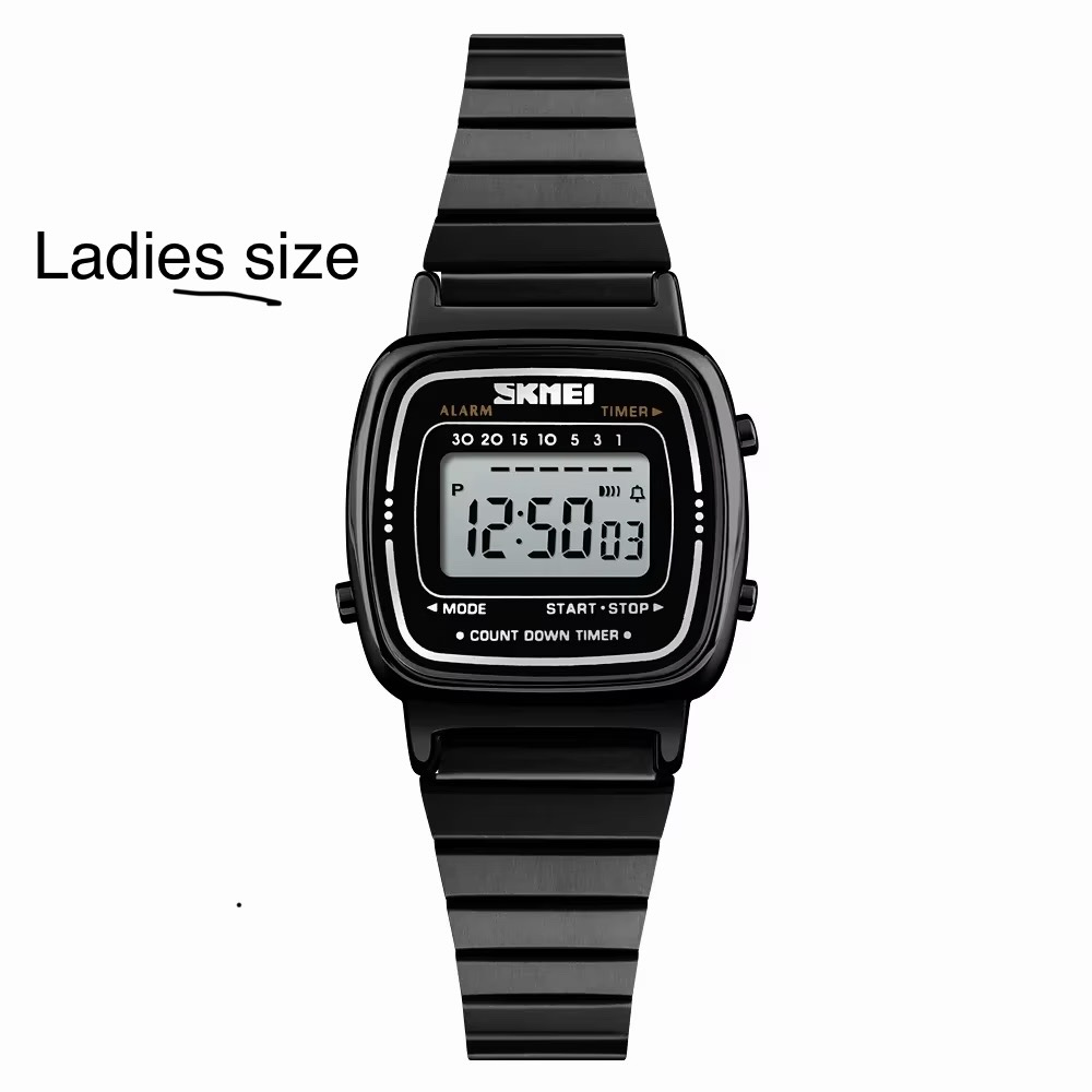 SKMEl 1123 Unisex  Vintage SeriesDigital Stainless Steel Watch_img_10