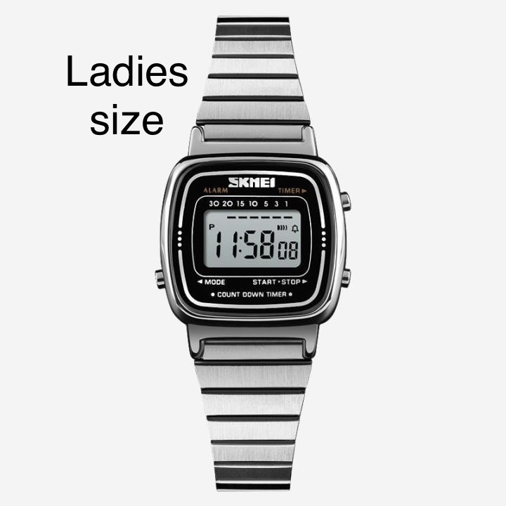 SKMEl 1123 Unisex  Vintage SeriesDigital Stainless Steel Watch_img_12