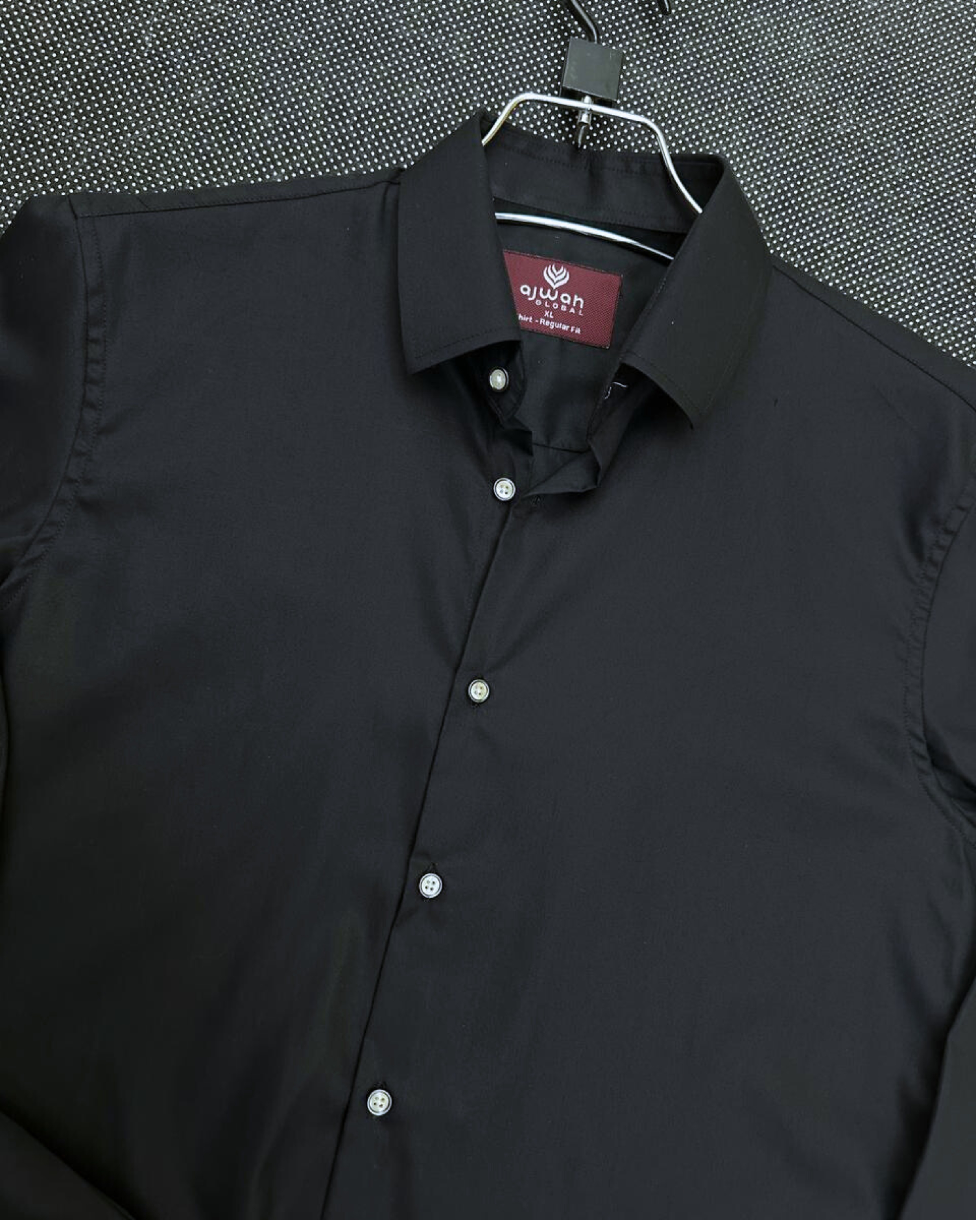 Solid Black Casual Shirt for Men_img_2