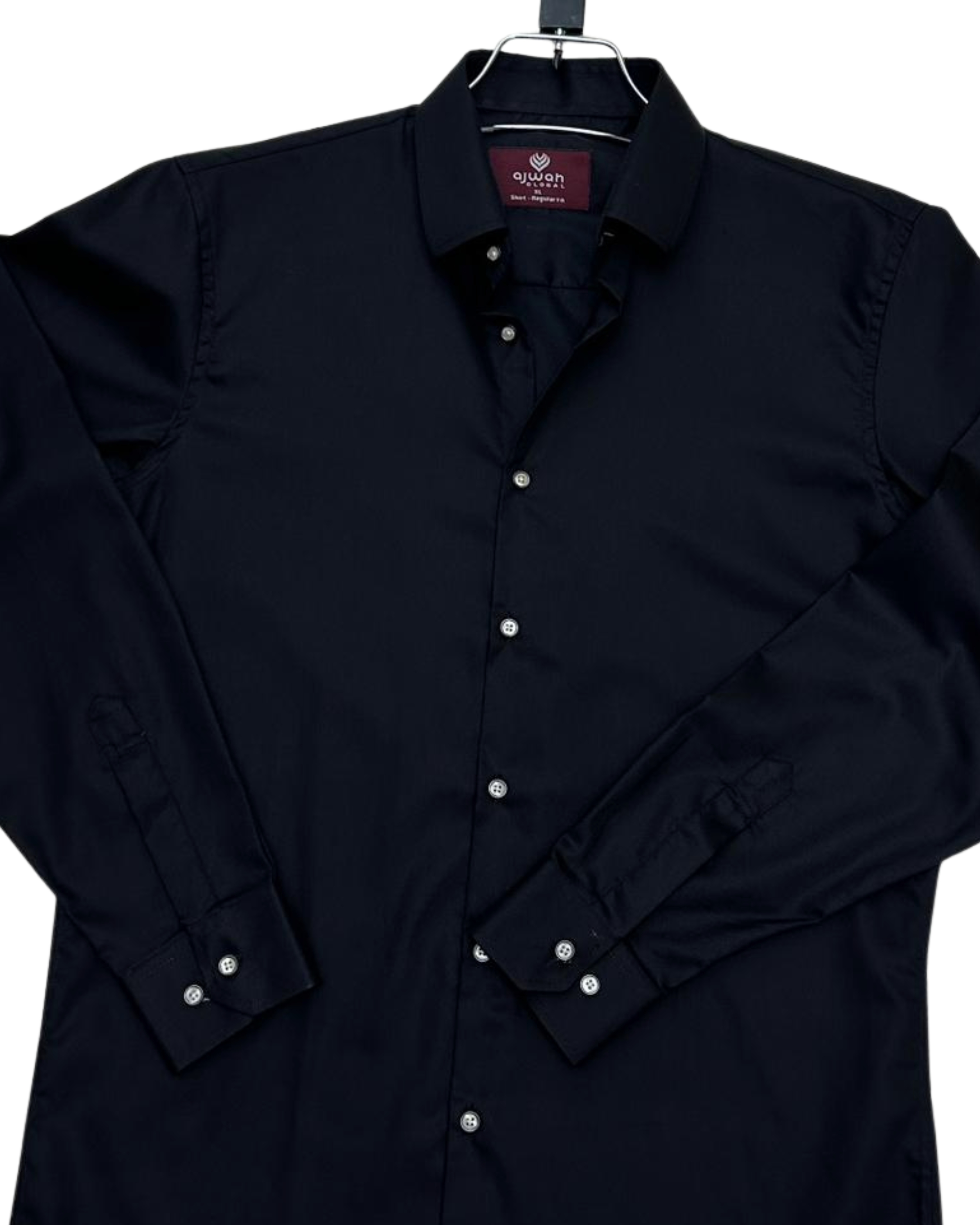Solid Black Casual Shirt for Men_img_3