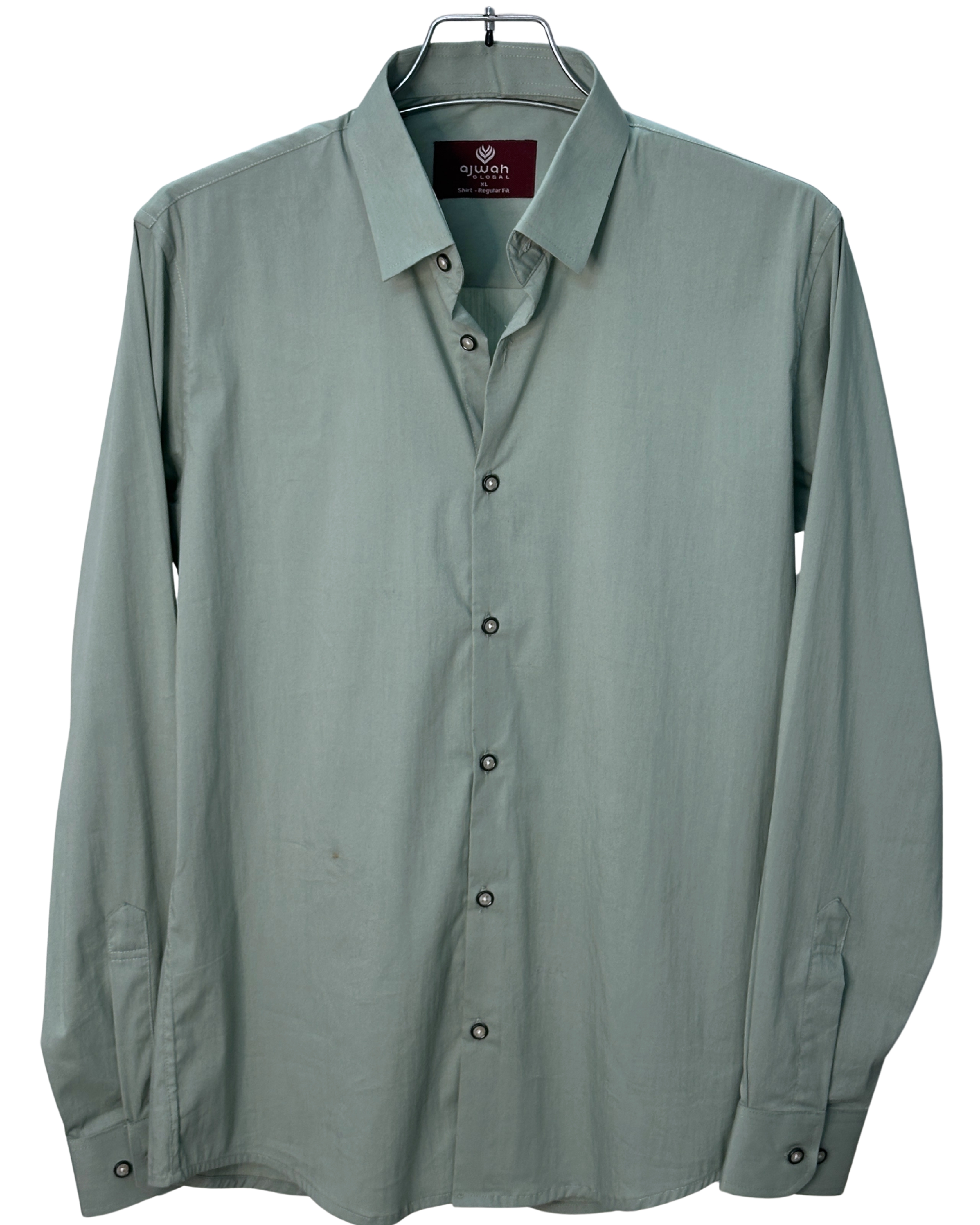 Men’s Sage Green Solid Shirt_img_3