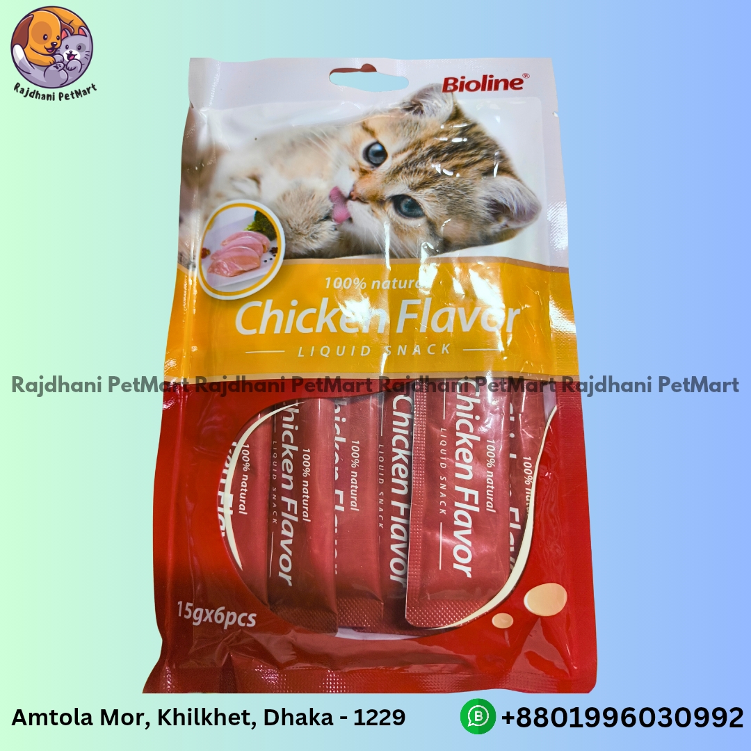 Bioline Cat Treats Meat Paste Chicken 15gX6