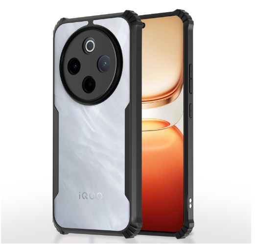 iQOO Z10 5G / Vivo T4 5G | 360 Degree Protection | Protective Design | Transparent Back Case for iQOO Z10 / Vivo T4 5G (PC & TPU, Black Bumper)_img_2