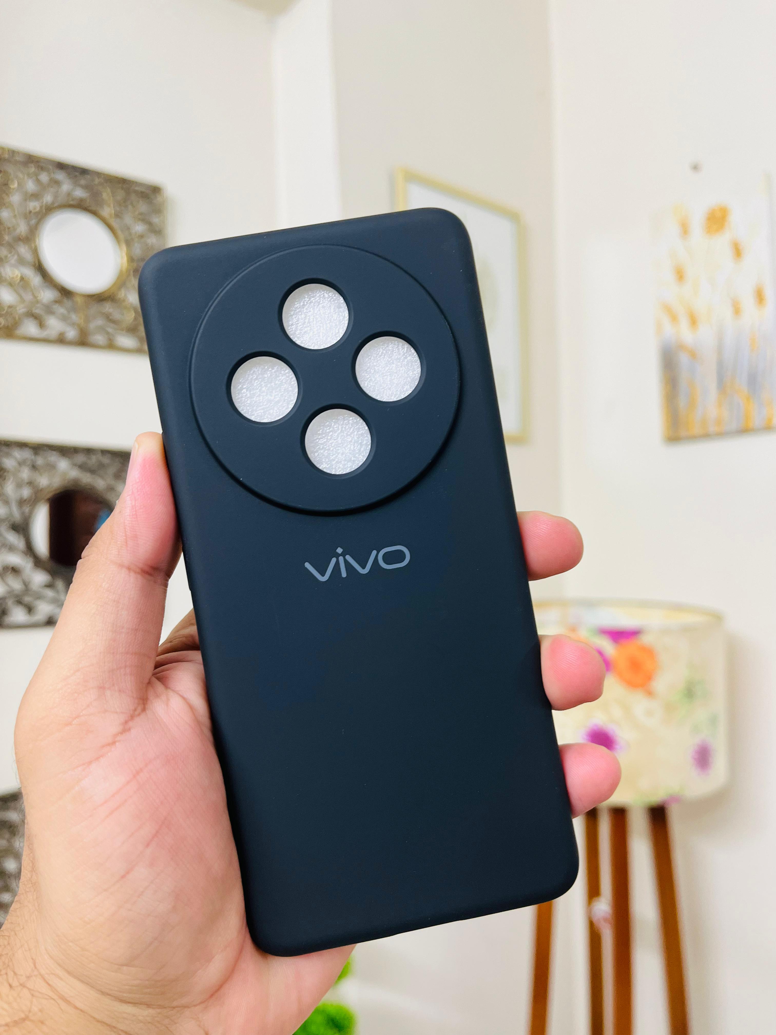 Liquid Silicon Back Cover Case for iQOO Z10 5G / Vivo T4 5G | Shockproof Military Grade Protection | Micro-Fibre Cloth On Inner Side | Built-in Anti-Slip Grip for Back Cover (TPU, Black)