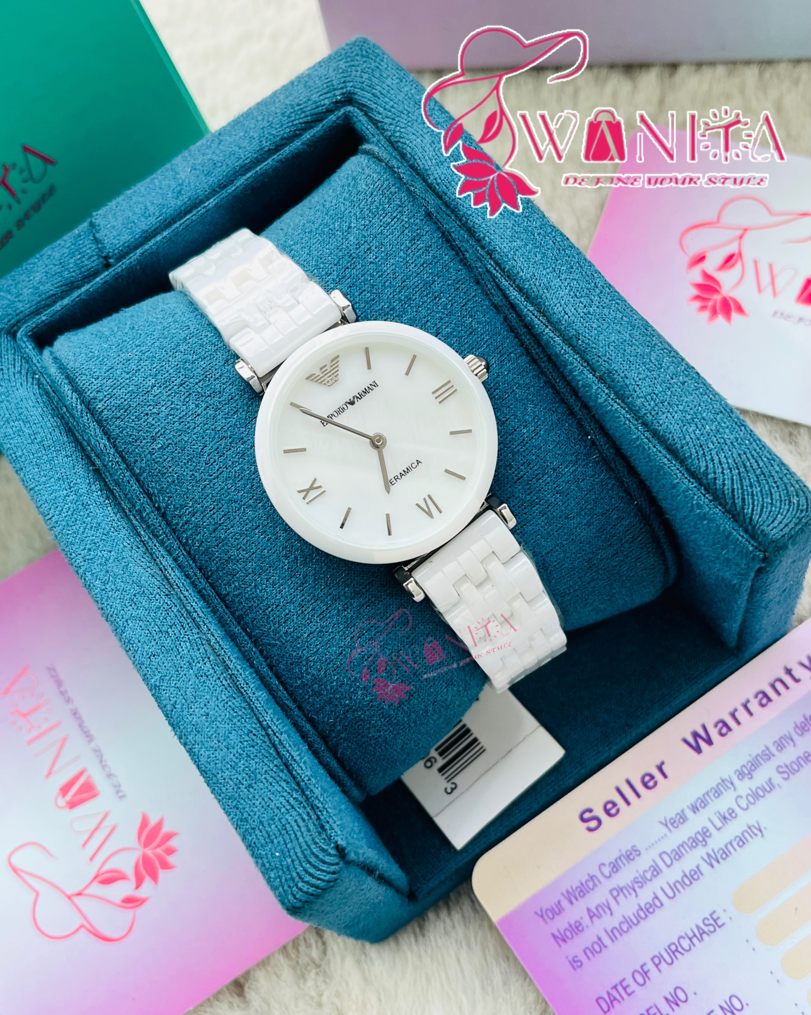 Armani Ceramic Full White Watch