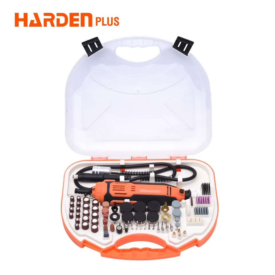 Harden 130W 211Pcs Rotary Grinder Set, Hand Power Small Mini Grinder Kit Portable Hobby Rotary Electric Grinder Tool Set 752912