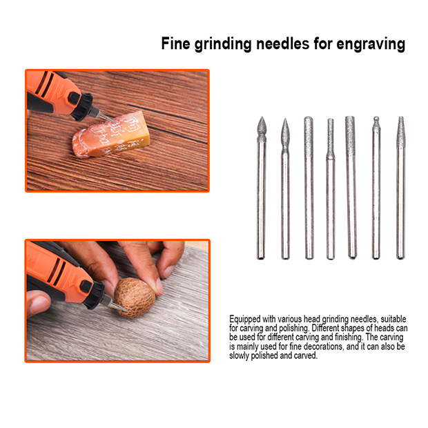 Harden 130W 211Pcs Rotary Grinder Set, Hand Power Small Mini Grinder Kit Portable Hobby Rotary Electric Grinder Tool Set 752912_img_4