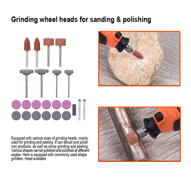 Harden 130W 211Pcs Rotary Grinder Set, Hand Power Small Mini Grinder Kit Portable Hobby Rotary Electric Grinder Tool Set 752912_img_5